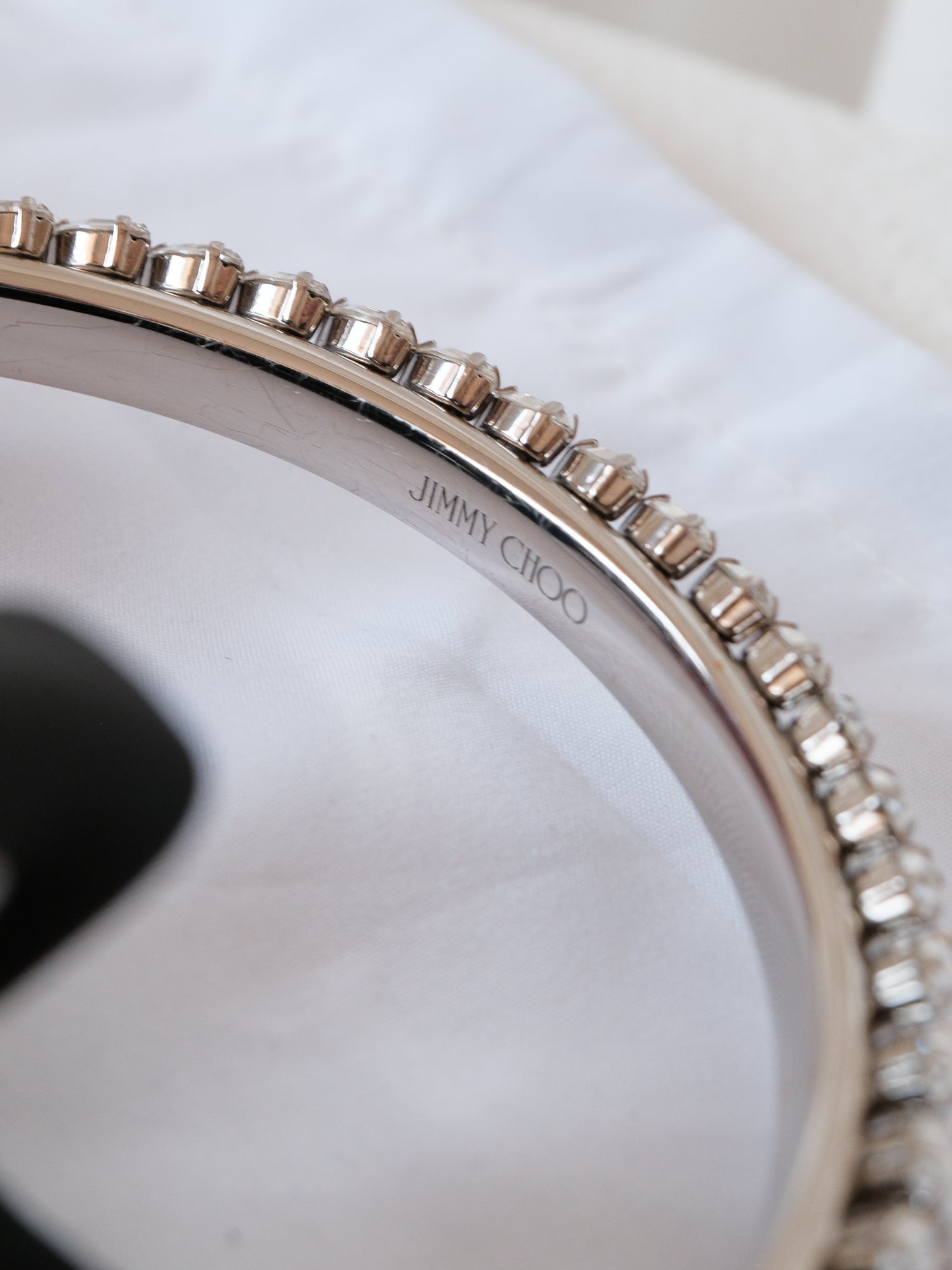 'Bon Bon' Satin Bag with Crystal Handle