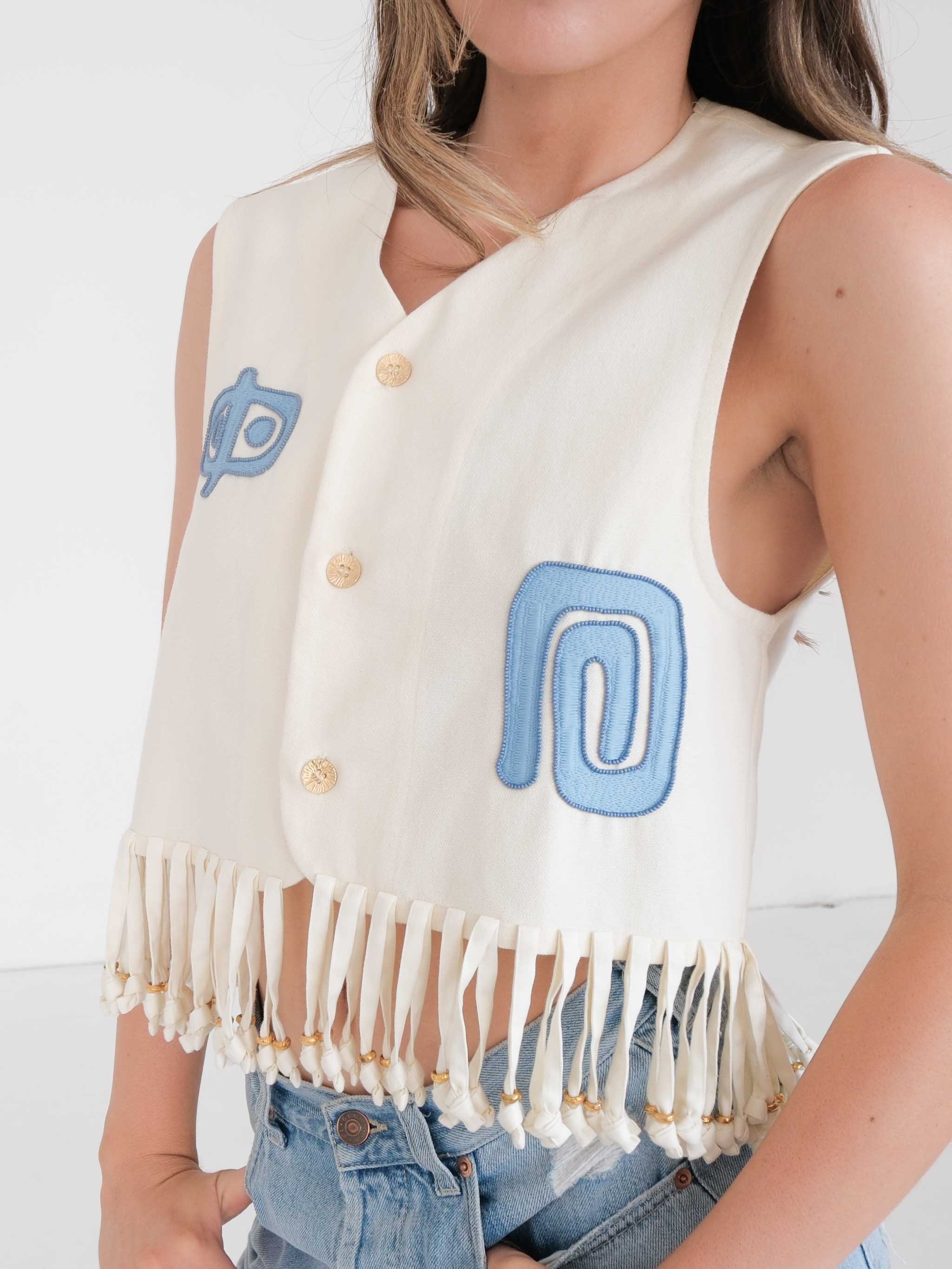 Limited Edition 'Ritual' Canvas Mini Vest, Size S