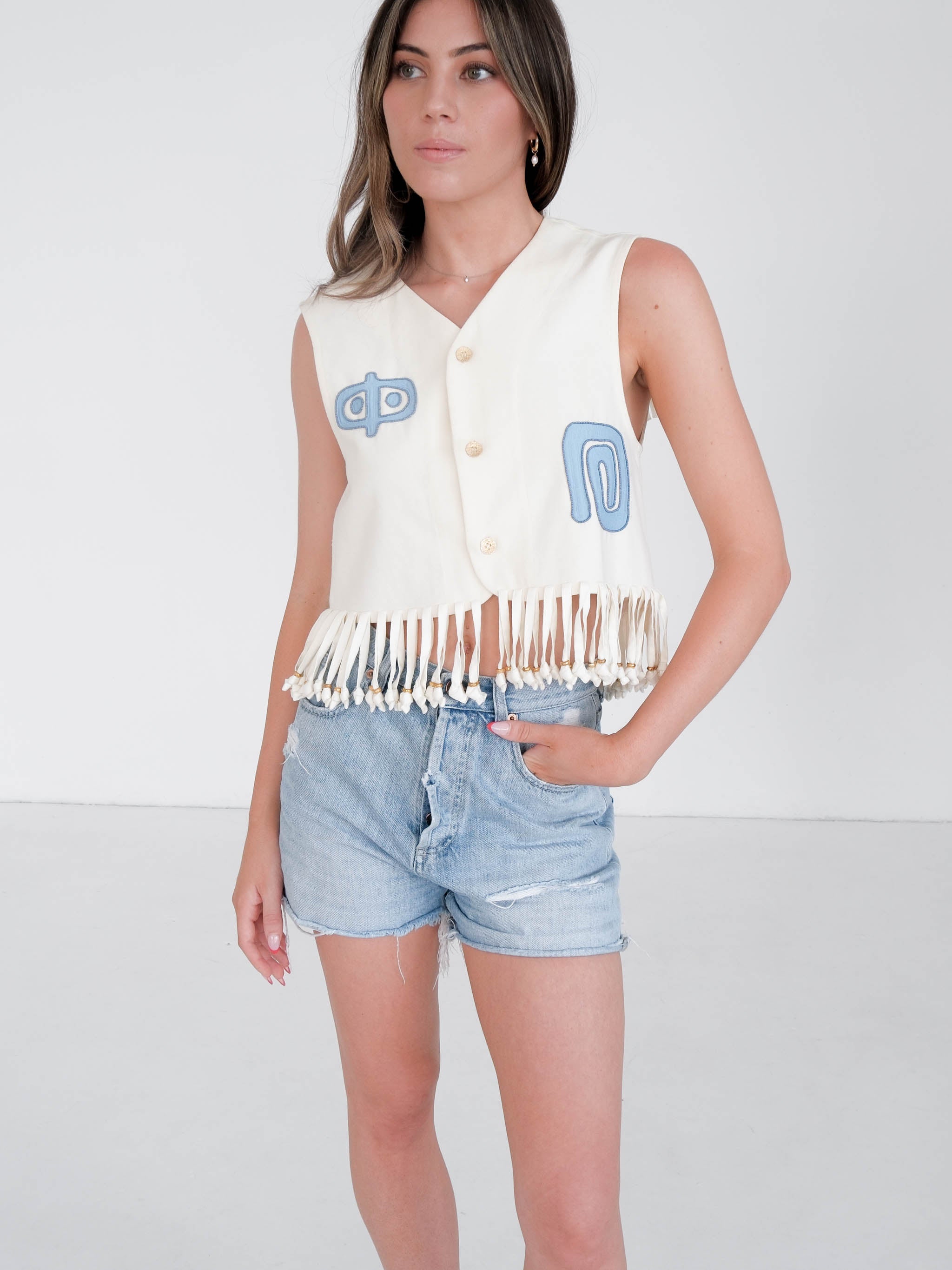 Limited Edition 'Ritual' Canvas Mini Vest, Size S