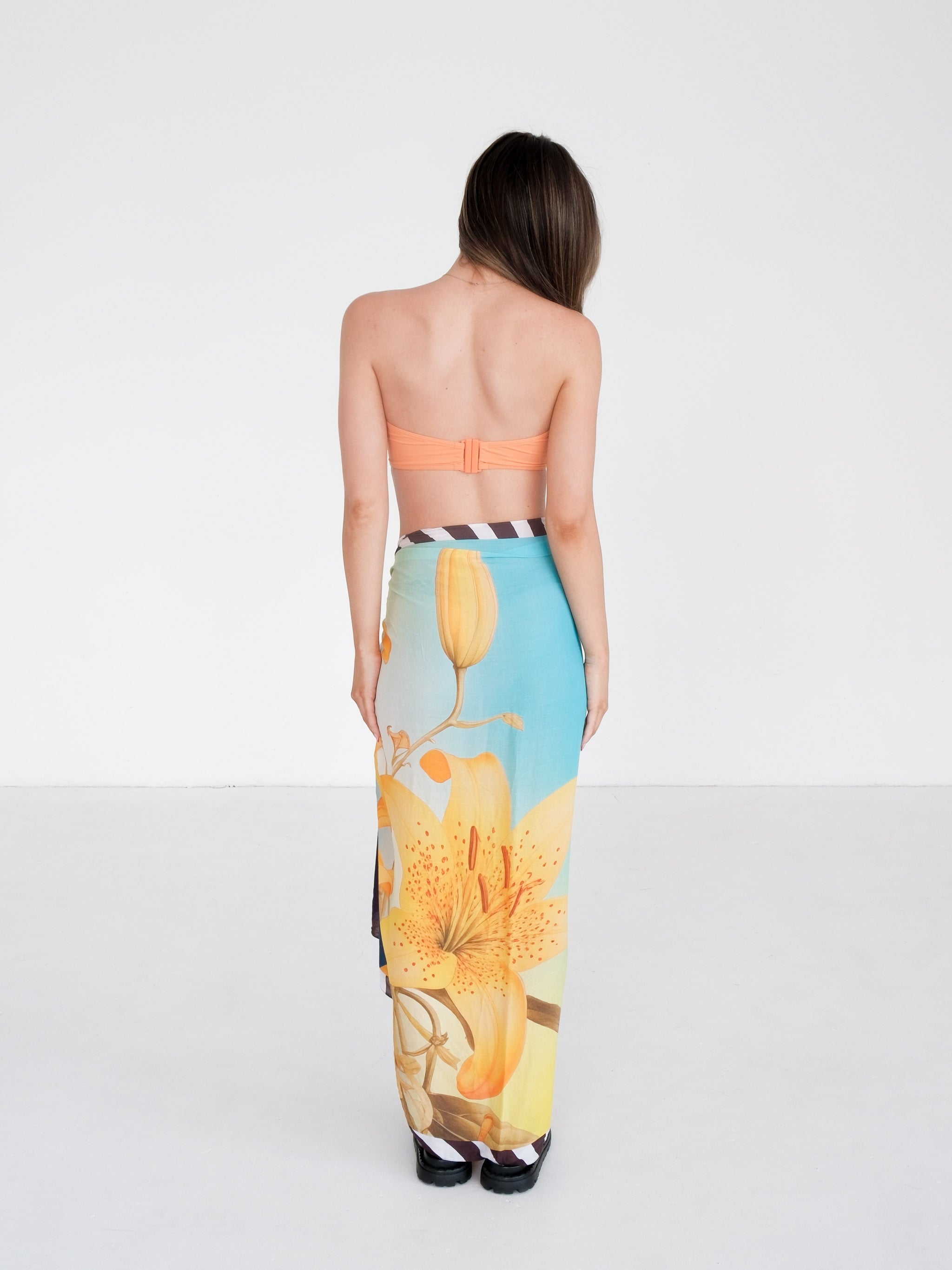 'Yellow Lilies' Cotton/Silk Sarong