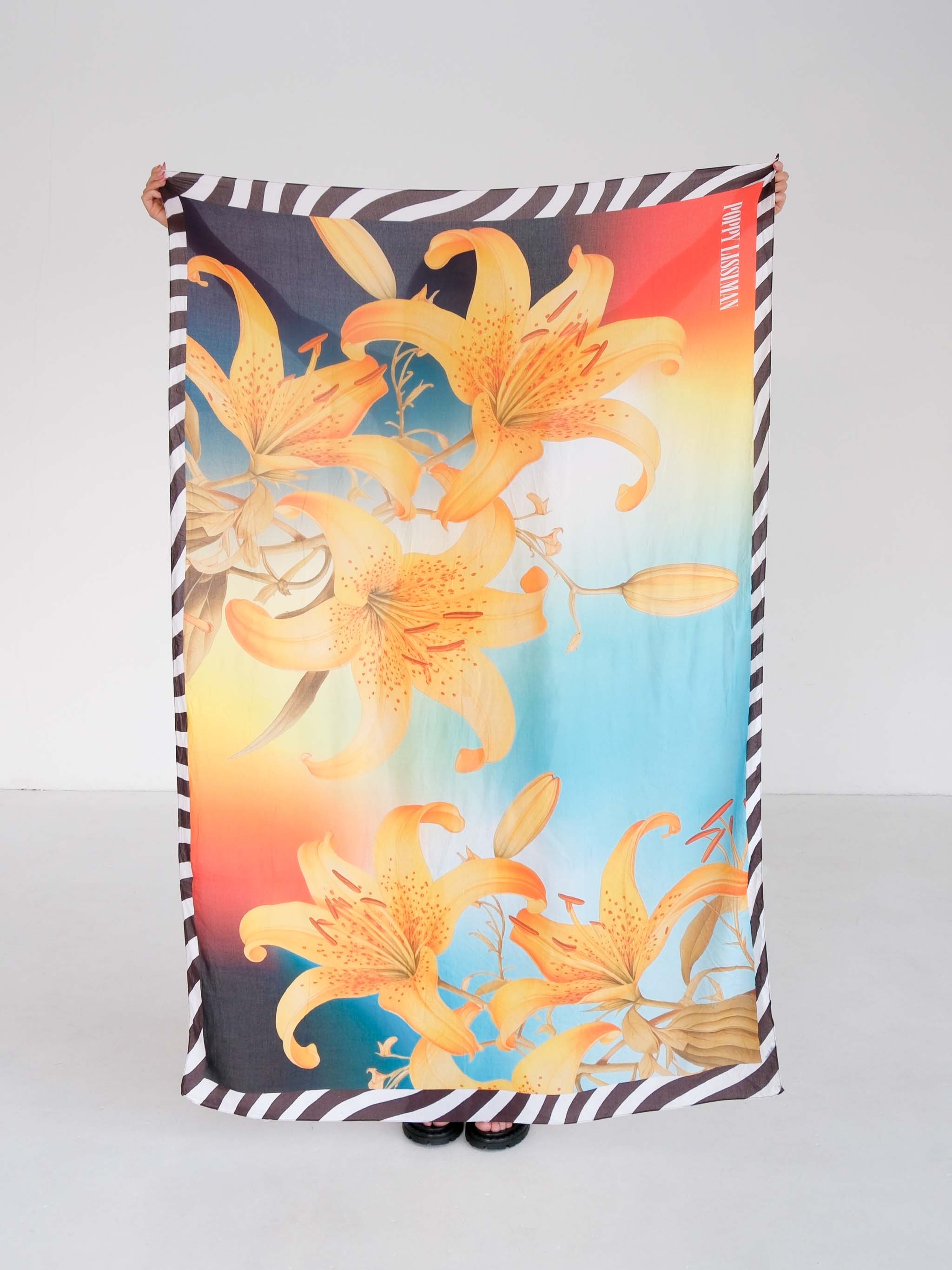 'Yellow Lilies' Cotton/Silk Sarong