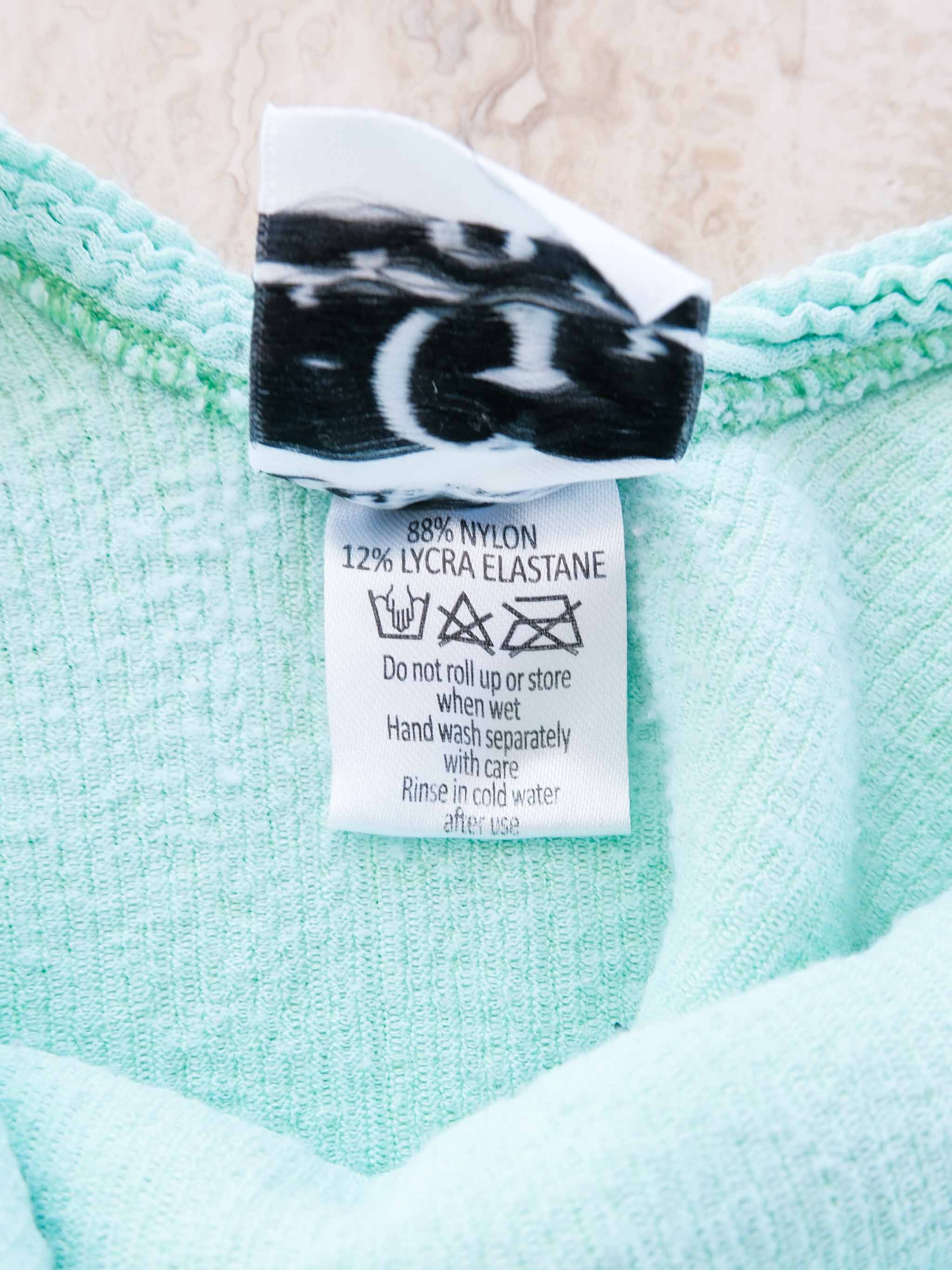 Square Neck Crinkle Swimsuit, Size O/S