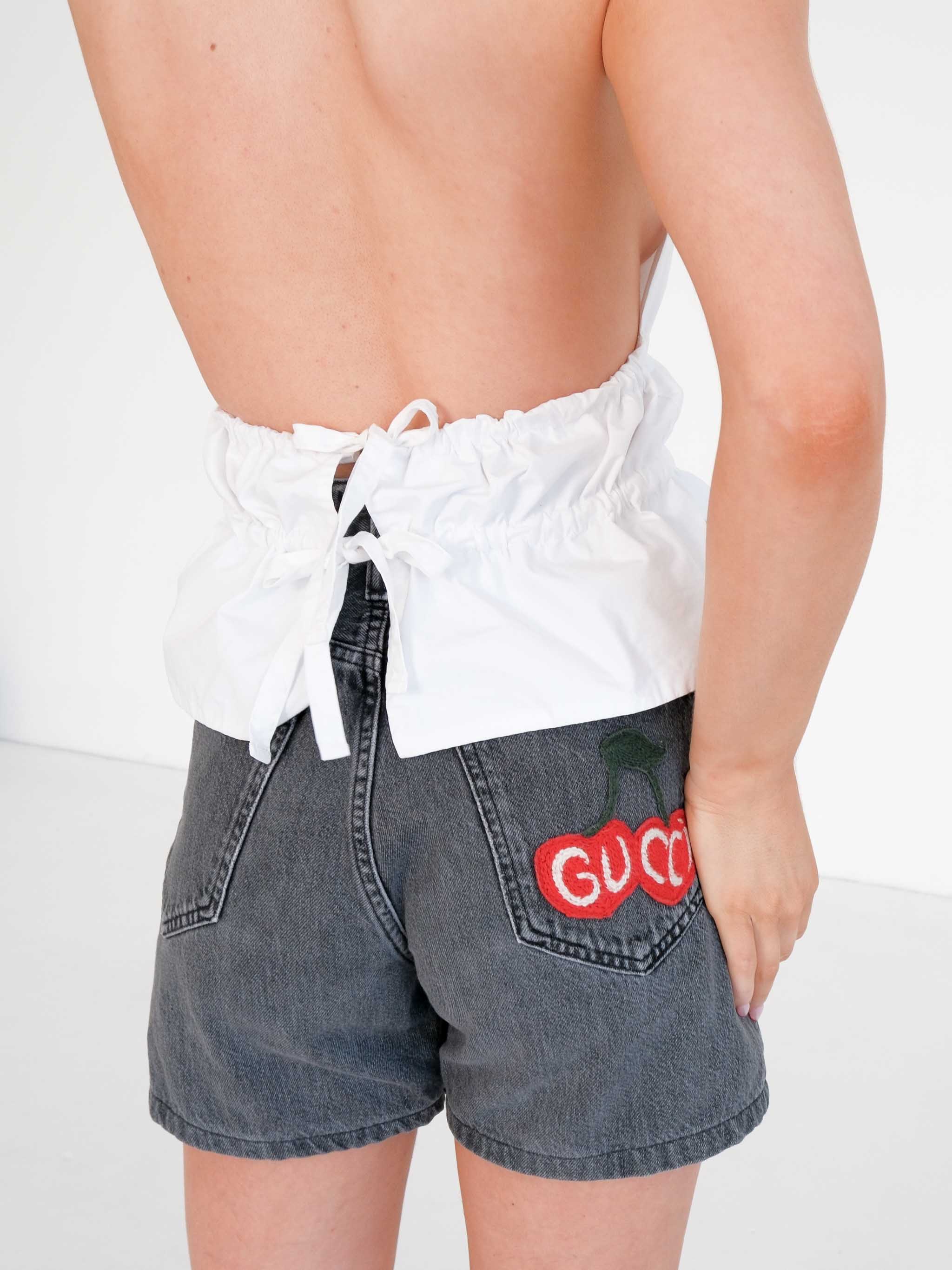 Cotton Poplin Halter Top, Size S