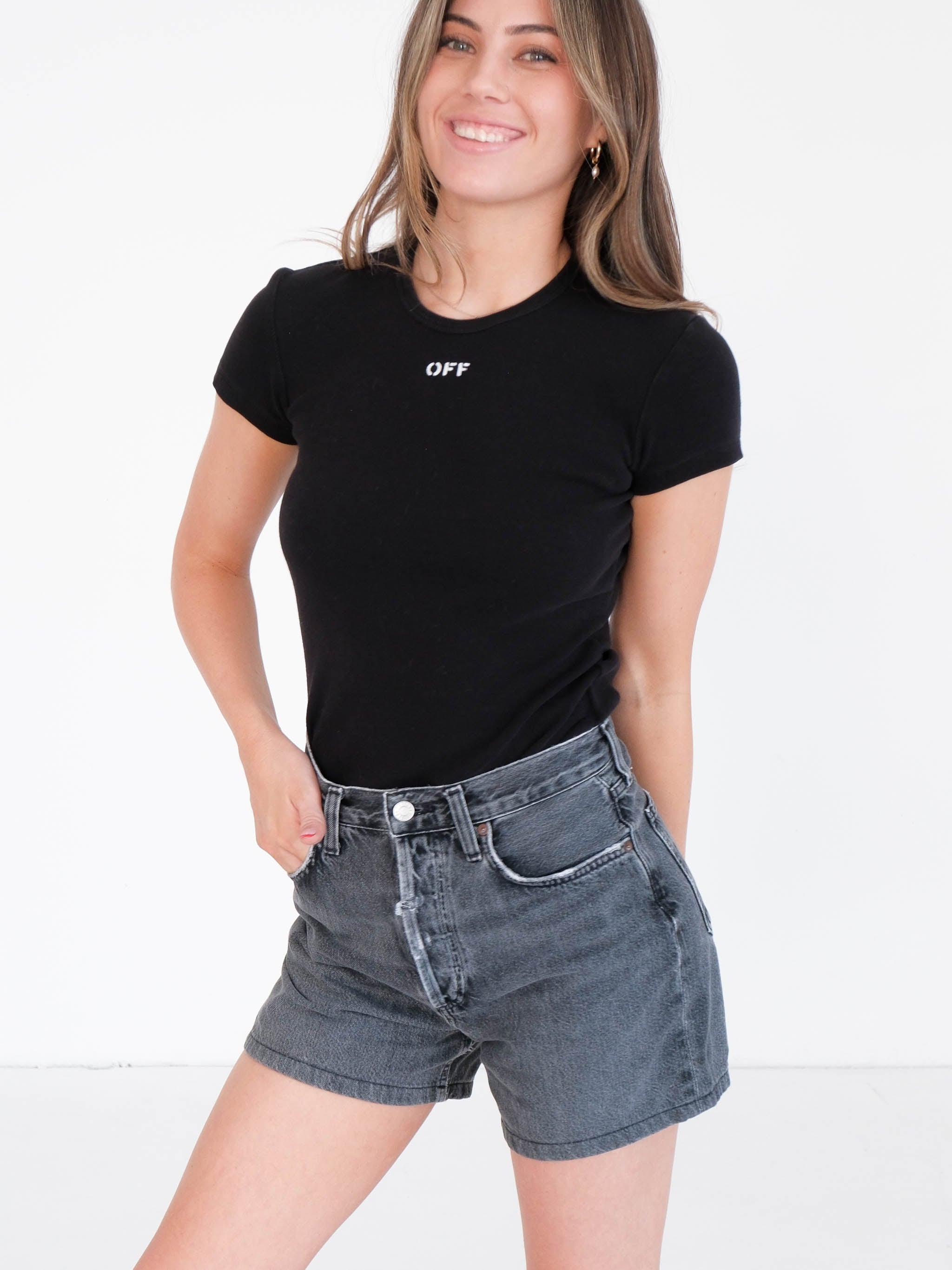 Upcycled Gucci Embellished Denim Shorts