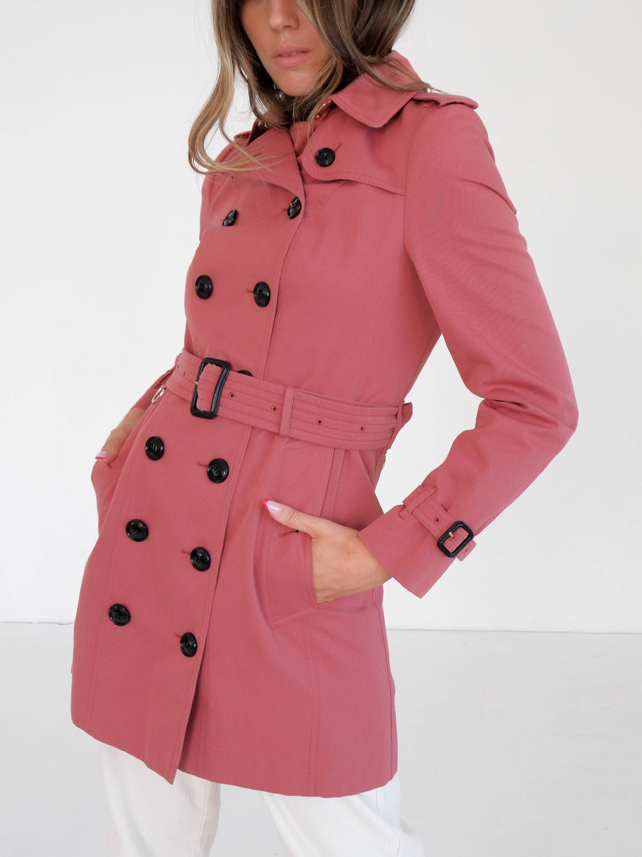 Sandringham Cotton Gabardine Trench Coat, Size AU 8