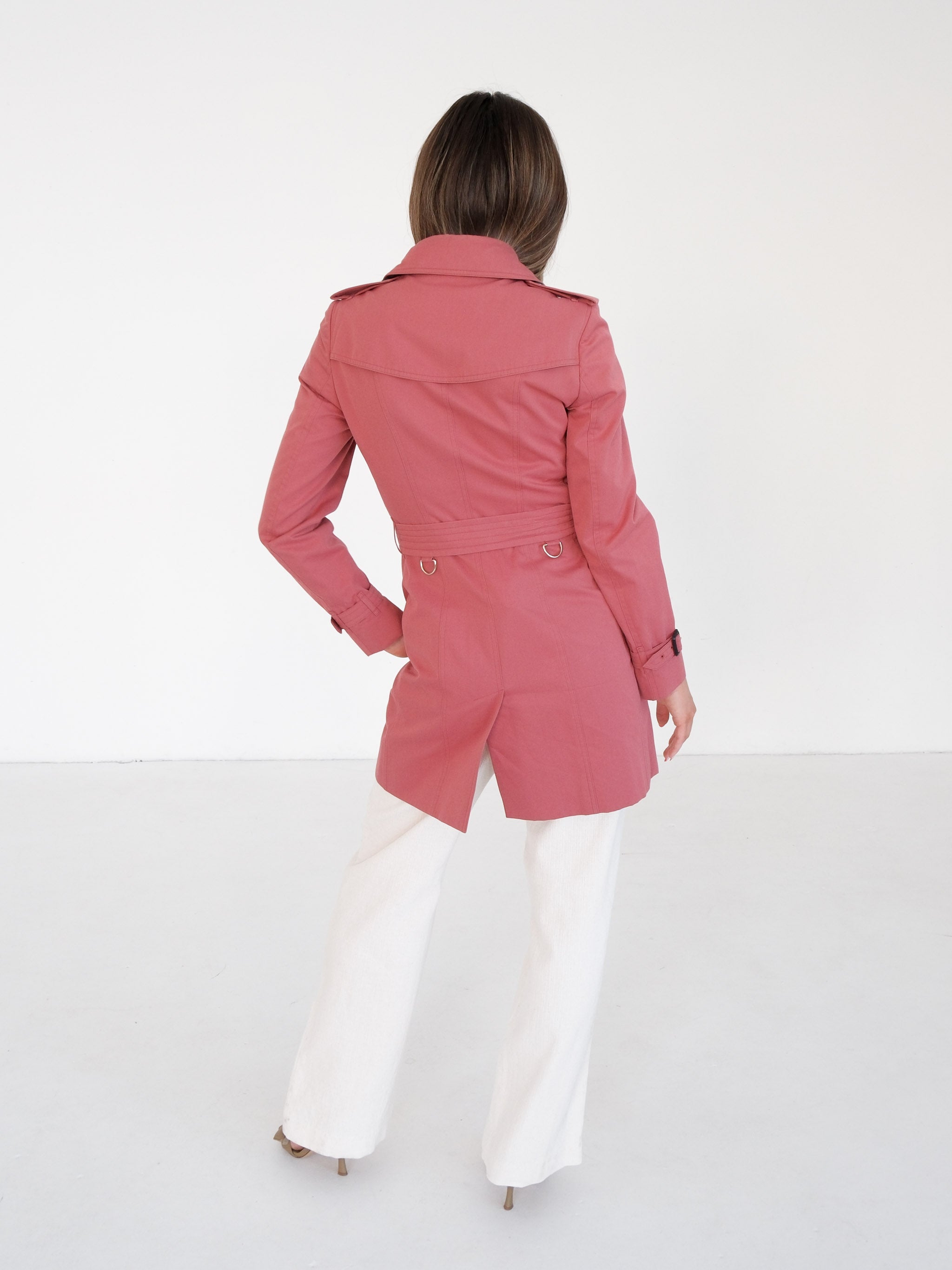 Sandringham Cotton Gabardine Trench Coat, Size AU 8