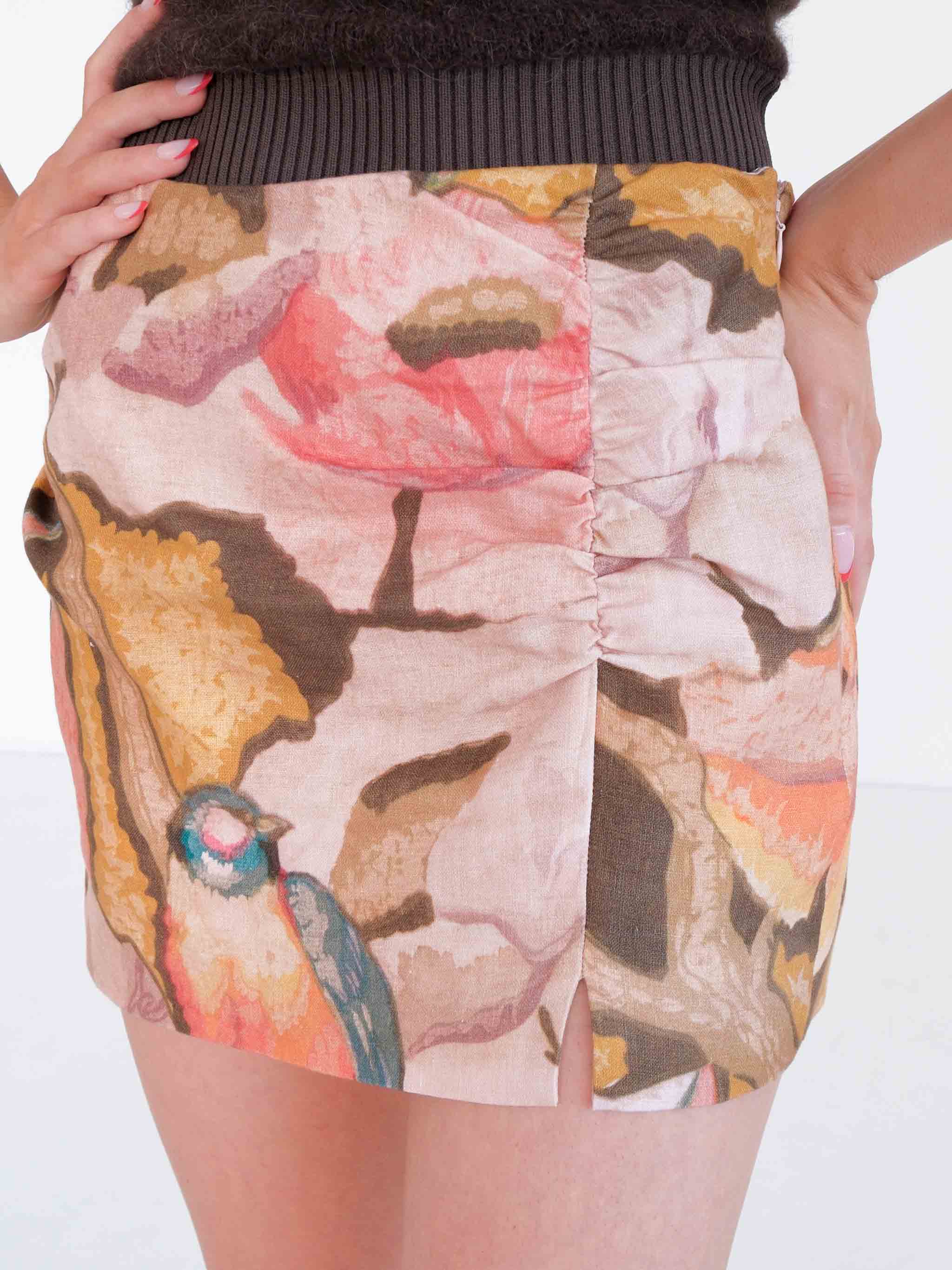 'Talulah' Linen Mini Skirt, Size 1 | AU 8