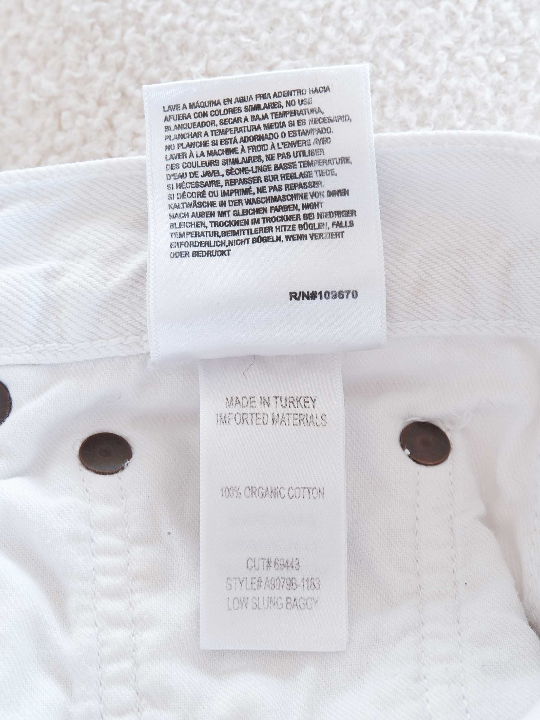 'Low Slung Baggy' Jean Shorts, Size AU 6-8