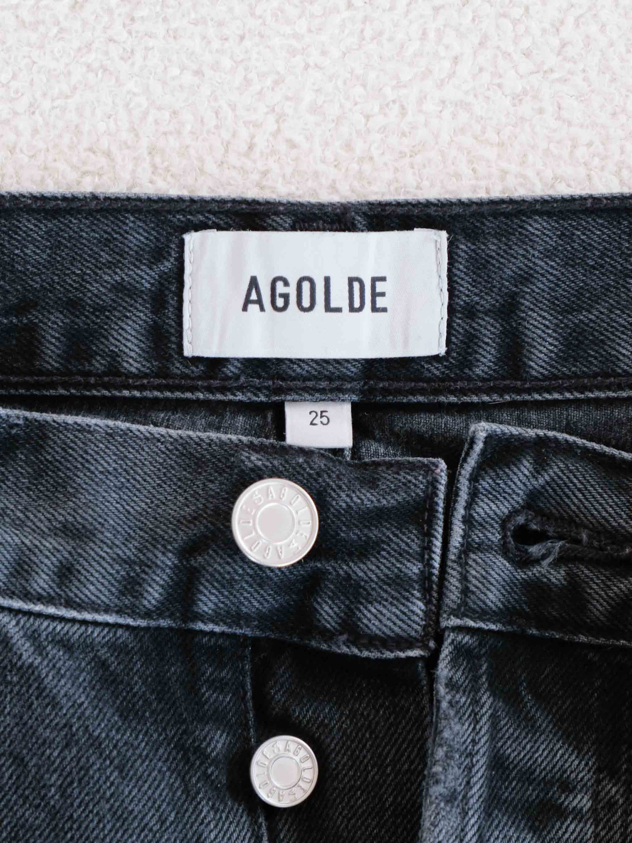 'Luna' High Rise Pieced Taper Jeans, Size 25