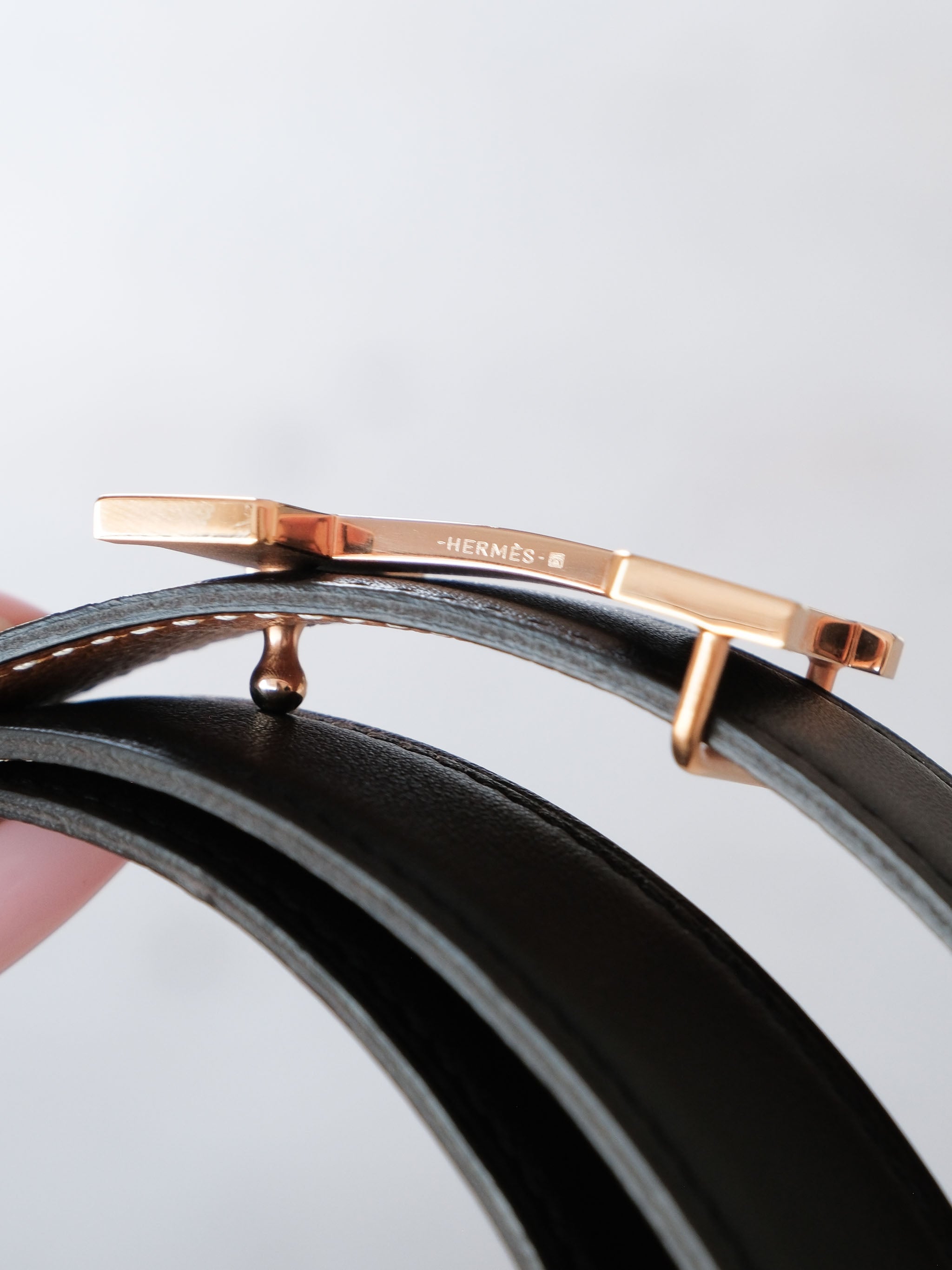 Mini Constance Belt Buckle & Reversible Leather Strap 24mm, Size 90