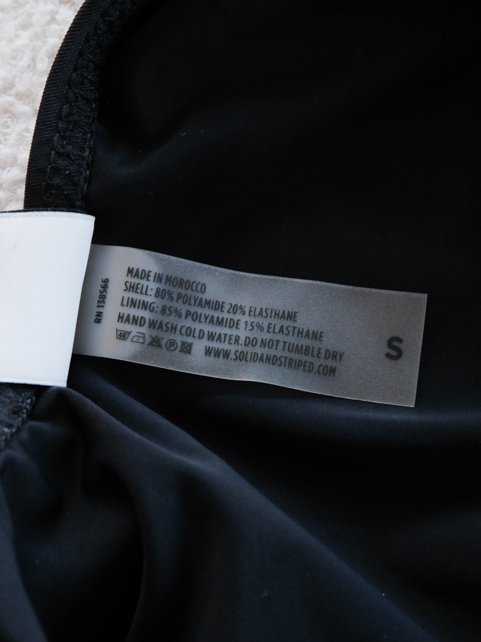 'Lily' Tie Side One-Piece Swimsuit, Size S