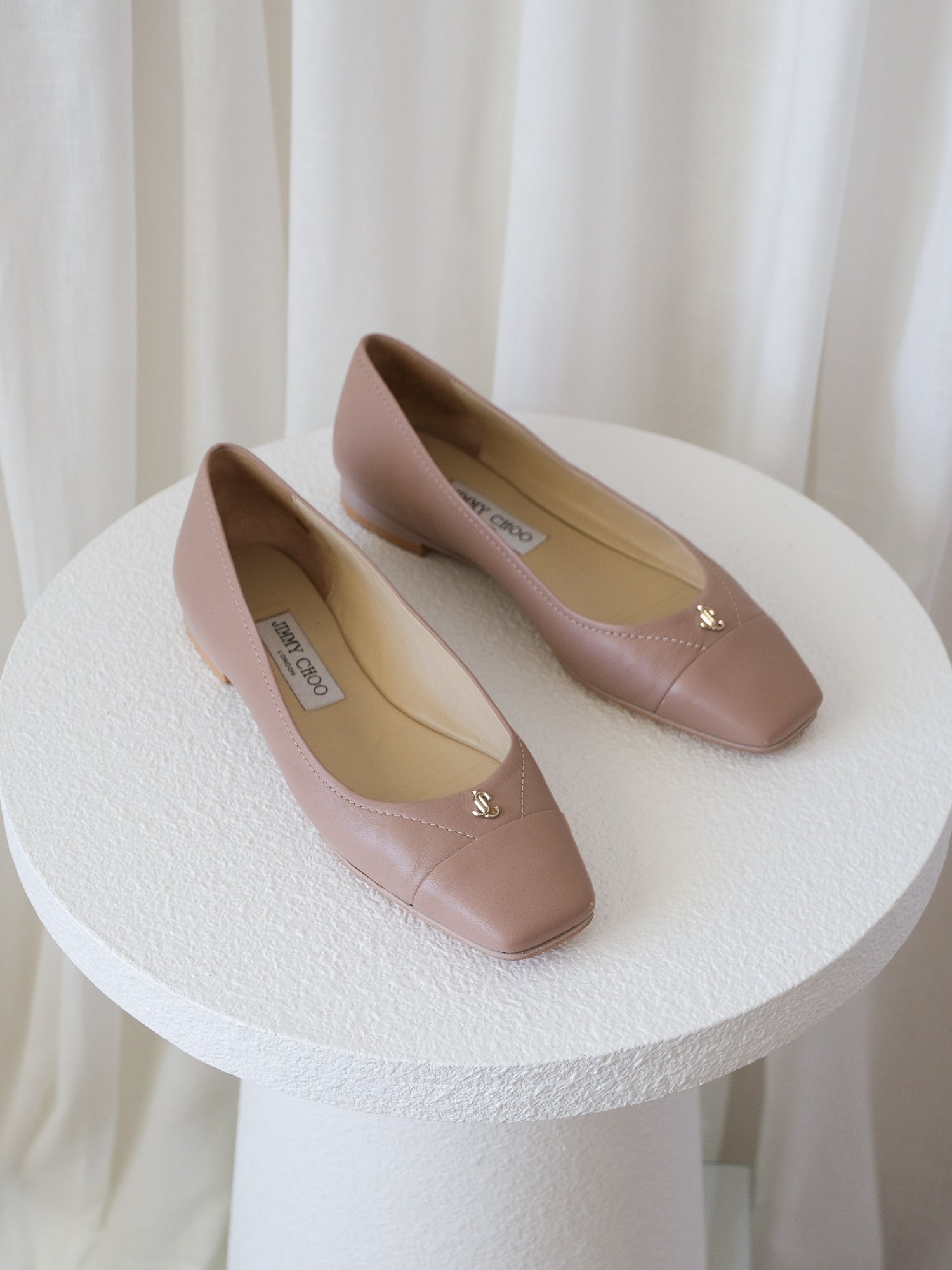 'Gisela' Nappa Leather Ballet Flats, Size 38