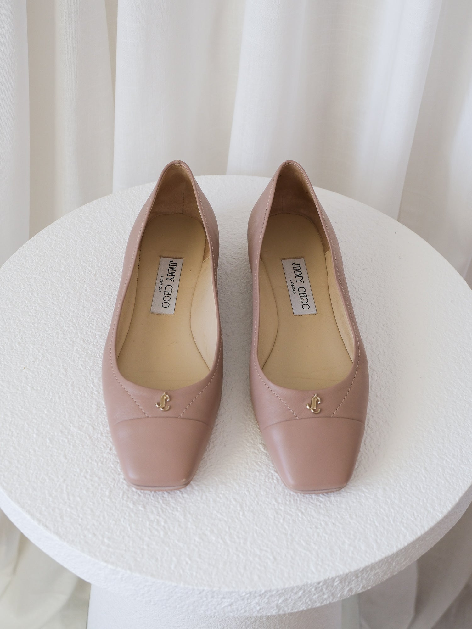 'Gisela' Nappa Leather Ballet Flats, Size 38