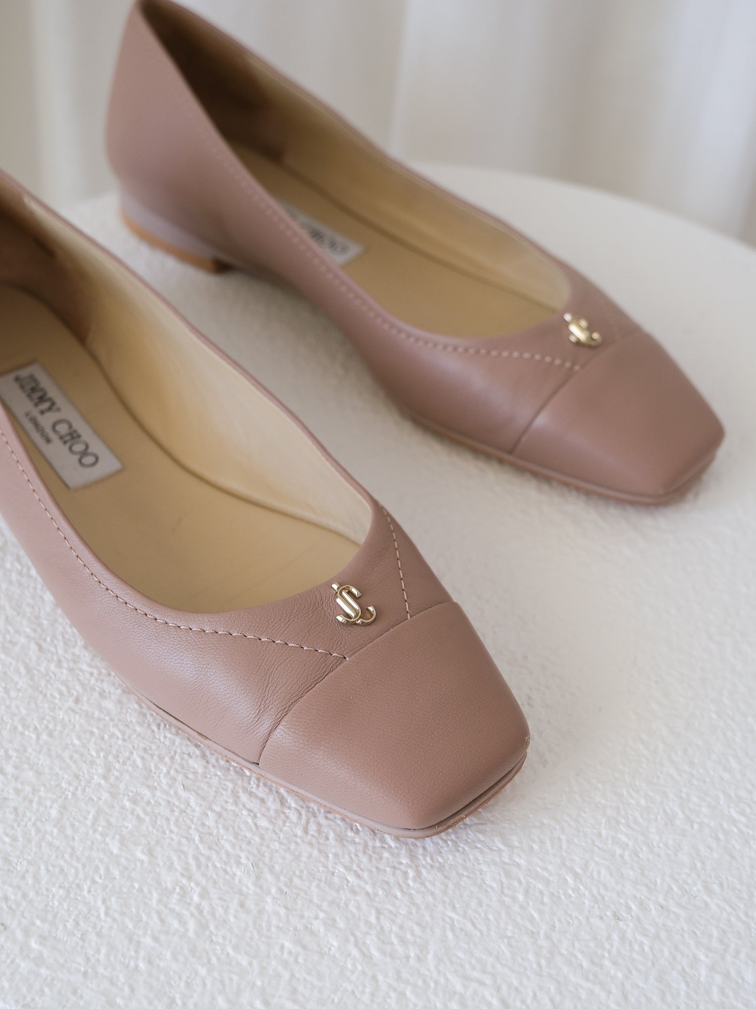 'Gisela' Nappa Leather Ballet Flats, Size 38