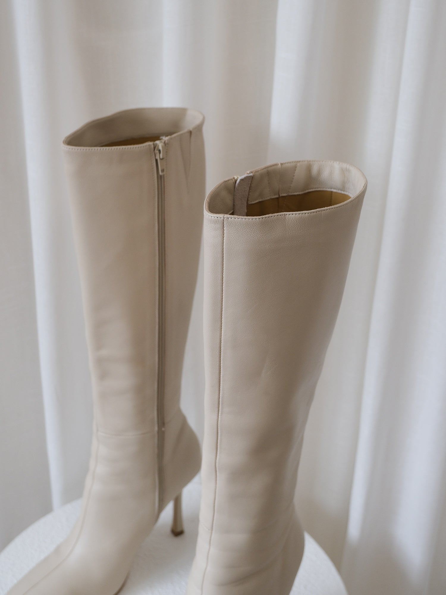 'Havana' Leather Knee-High Boots, Size 38
