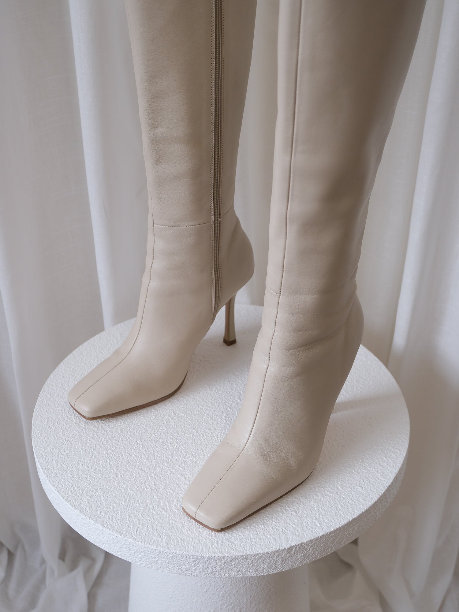 'Havana' Leather Knee-High Boots, Size 38
