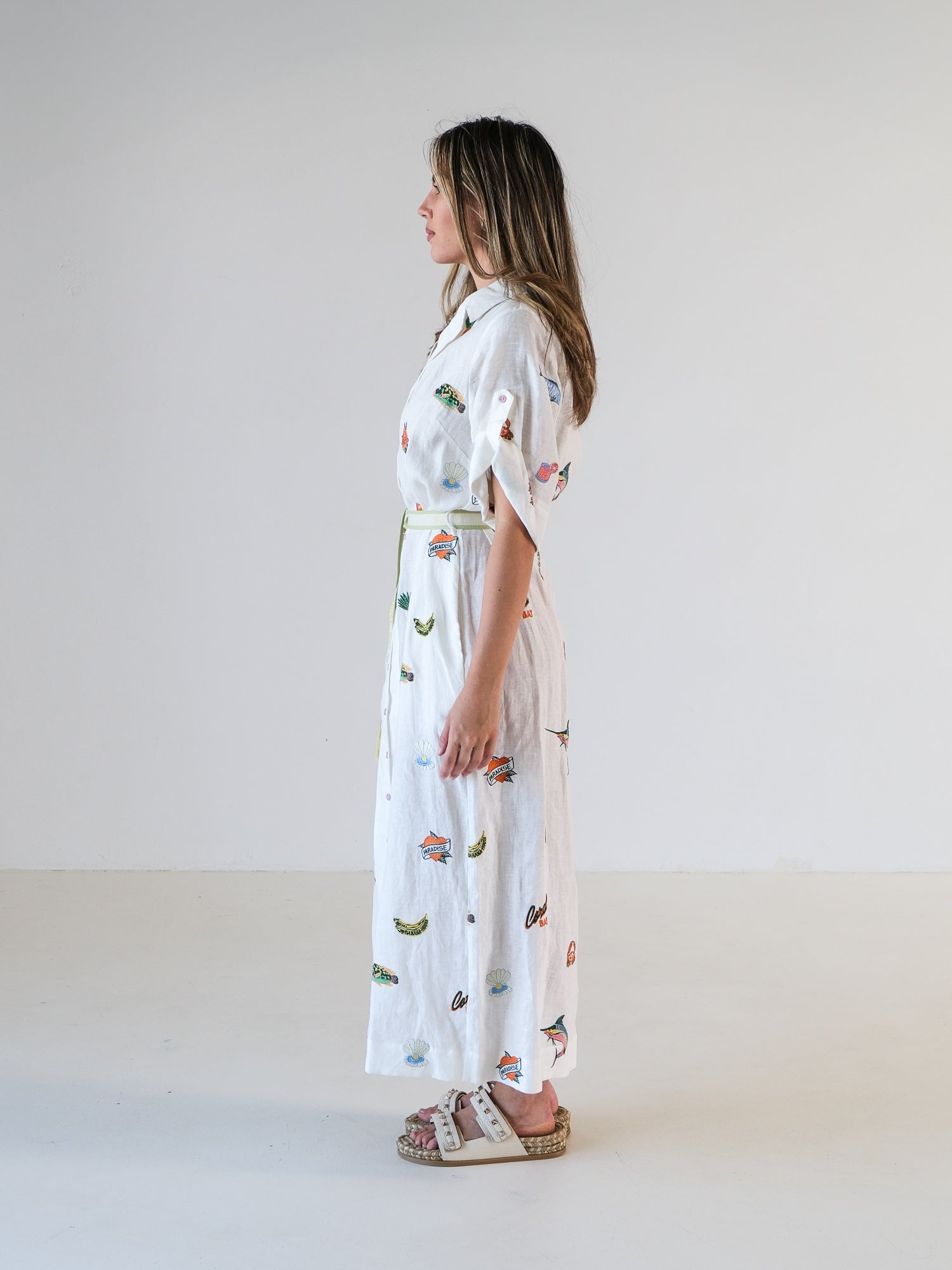 'Blue Marlin' Shirt Dress, Size AU 8