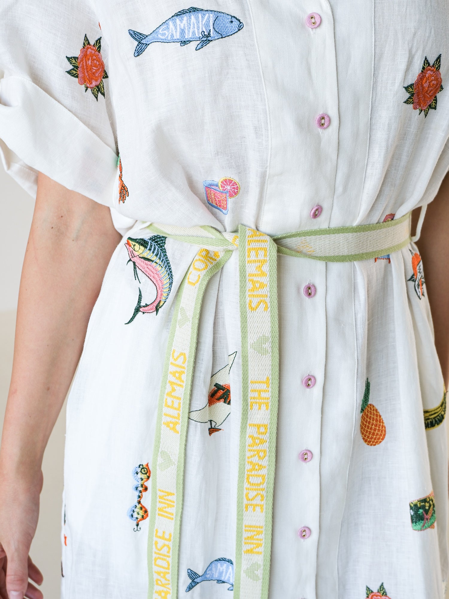 'Blue Marlin' Shirt Dress, Size AU 8