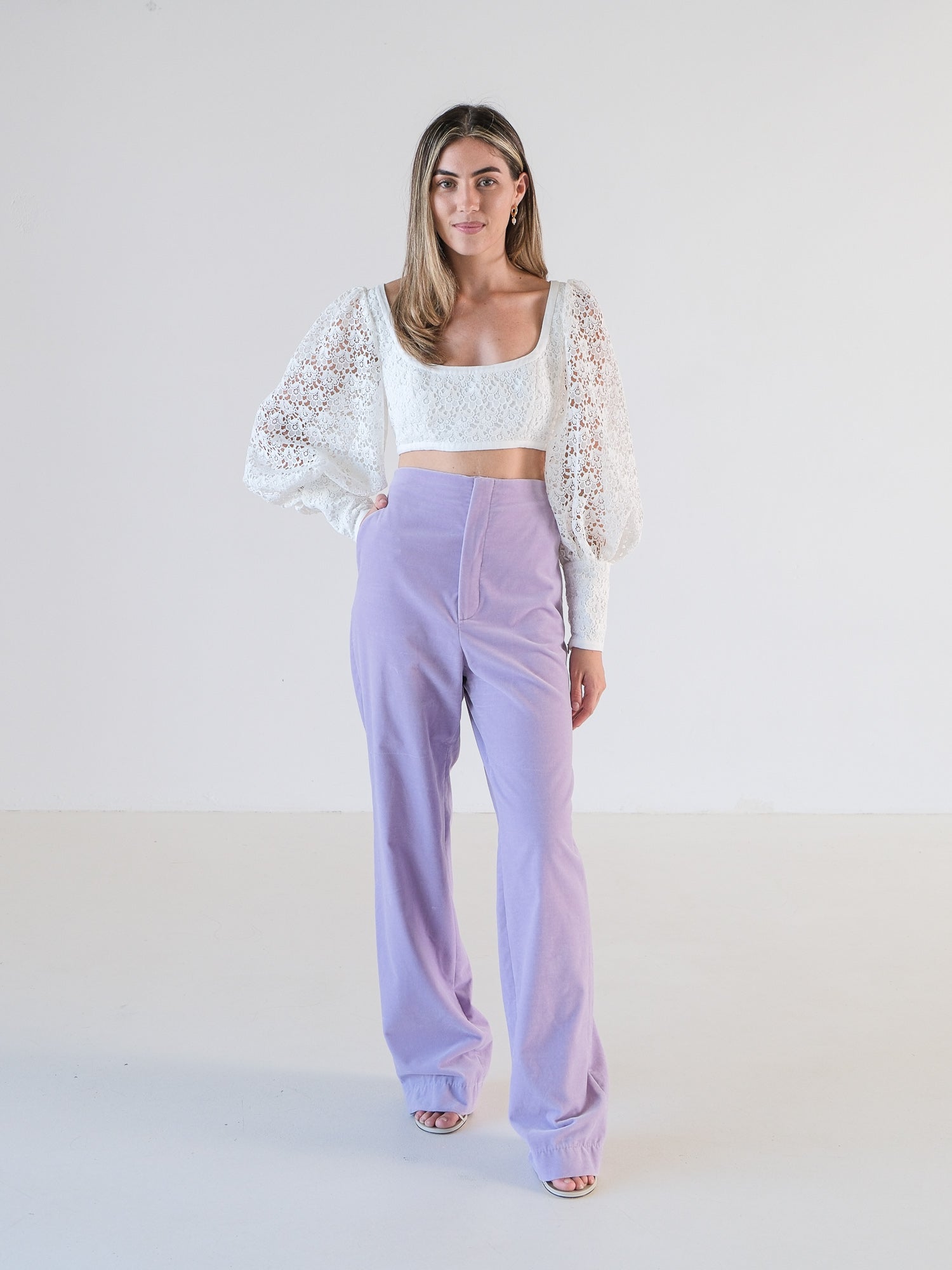 Scanlan Theodore Velvet Trousers, Size AU 12