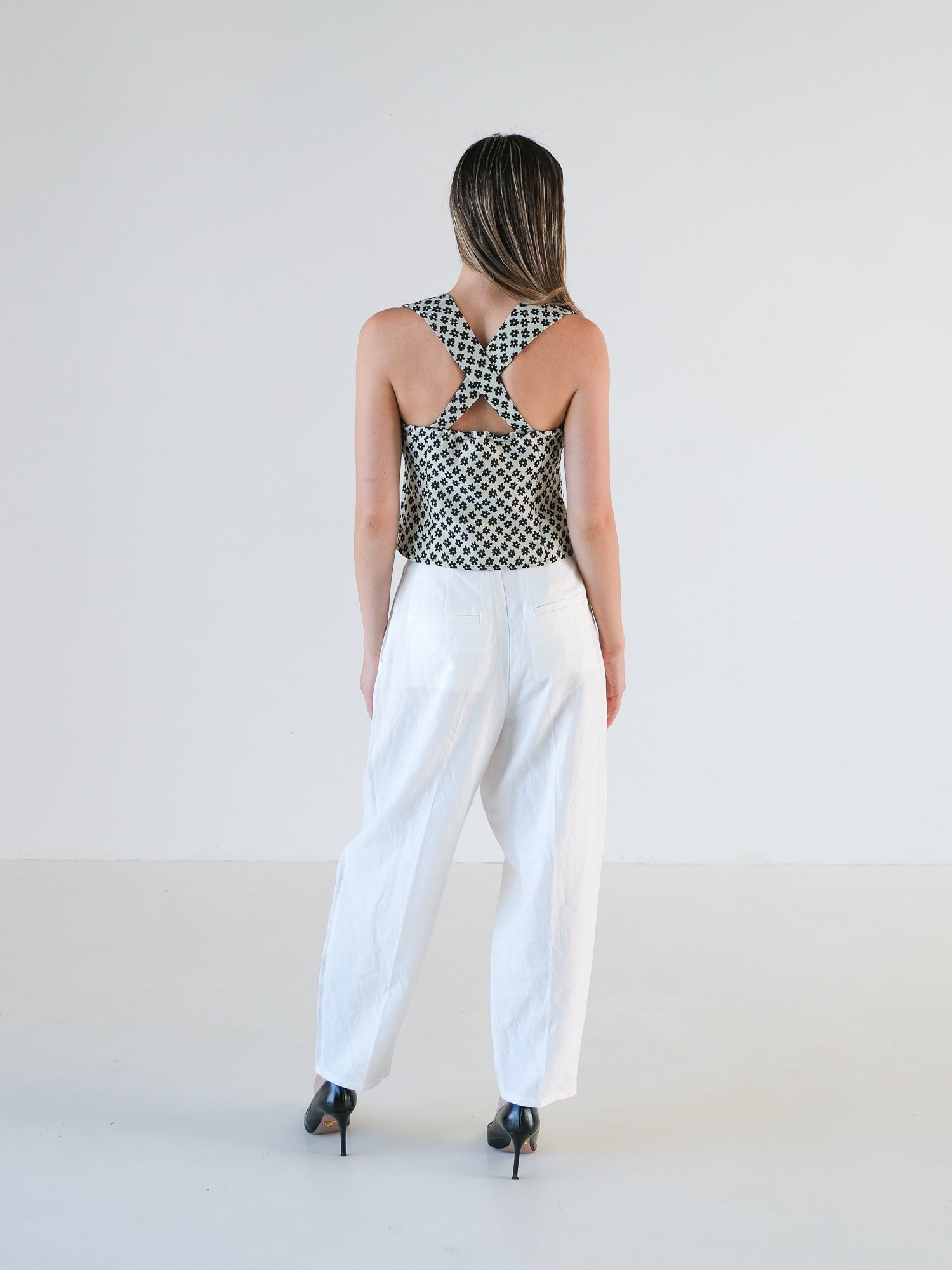 'Taylor' Italian Linen Pants, Size AU 8