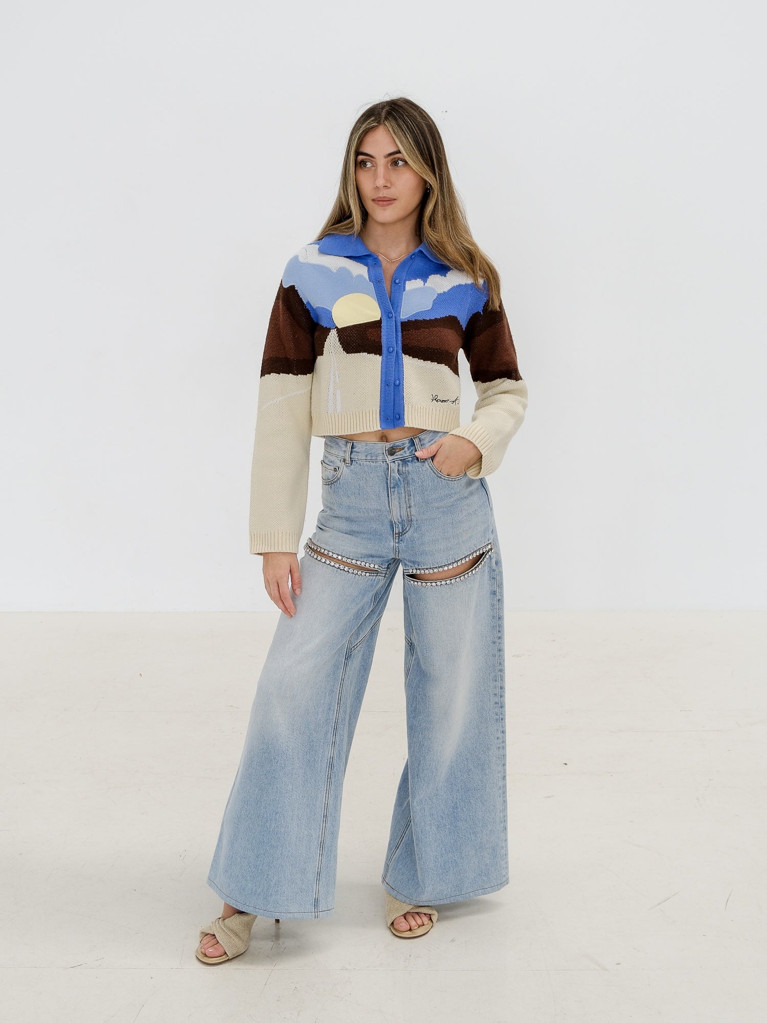 'On The Road Again' Knit Cardigan, Size AU 8