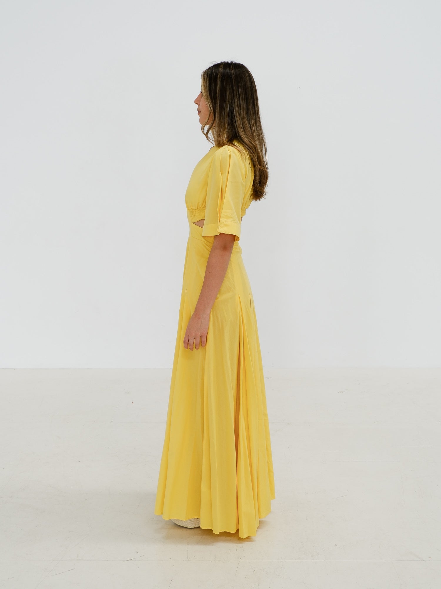 'Antonella' Short Sleeve Maxi Dress, Size AU 6