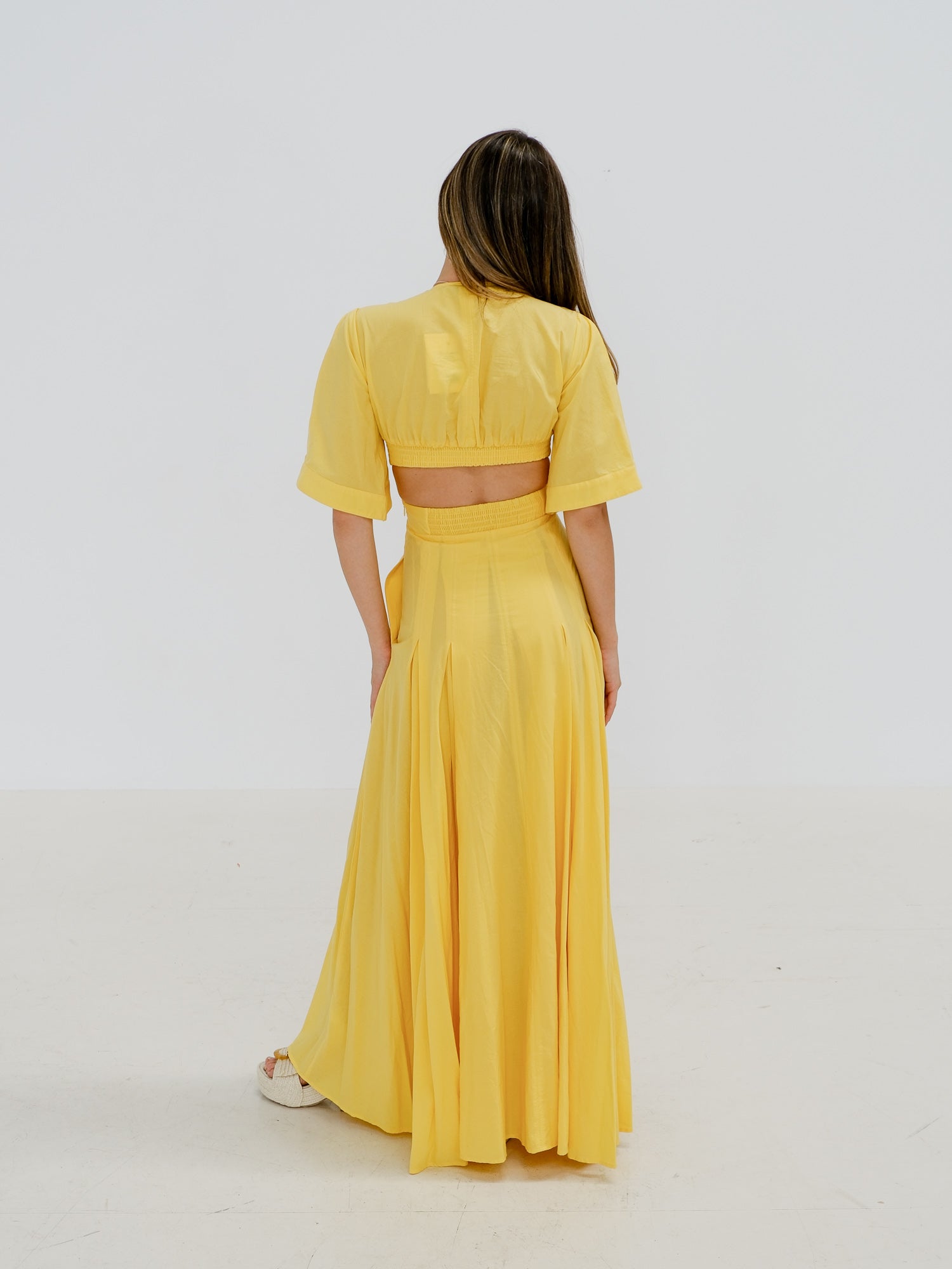 'Antonella' Short Sleeve Maxi Dress, Size AU 6