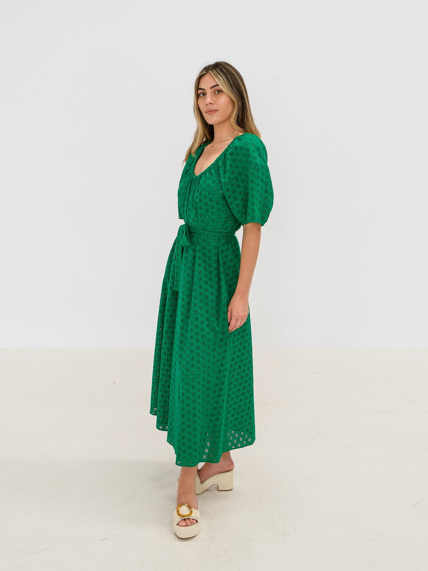 Embroidered Maxi Dress, Size AU 10