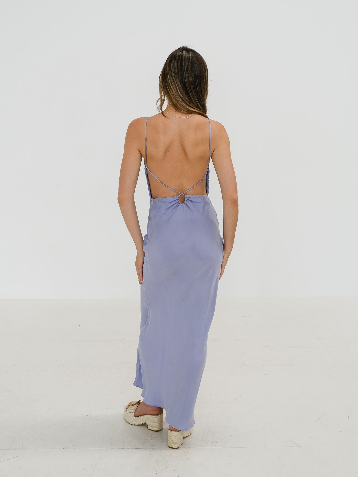 'Skye' Tie Maxi Dress, Size XS