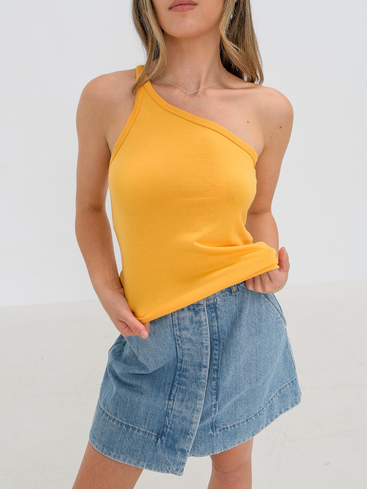 'Alma' One Shoulder Tank, Size AU 10