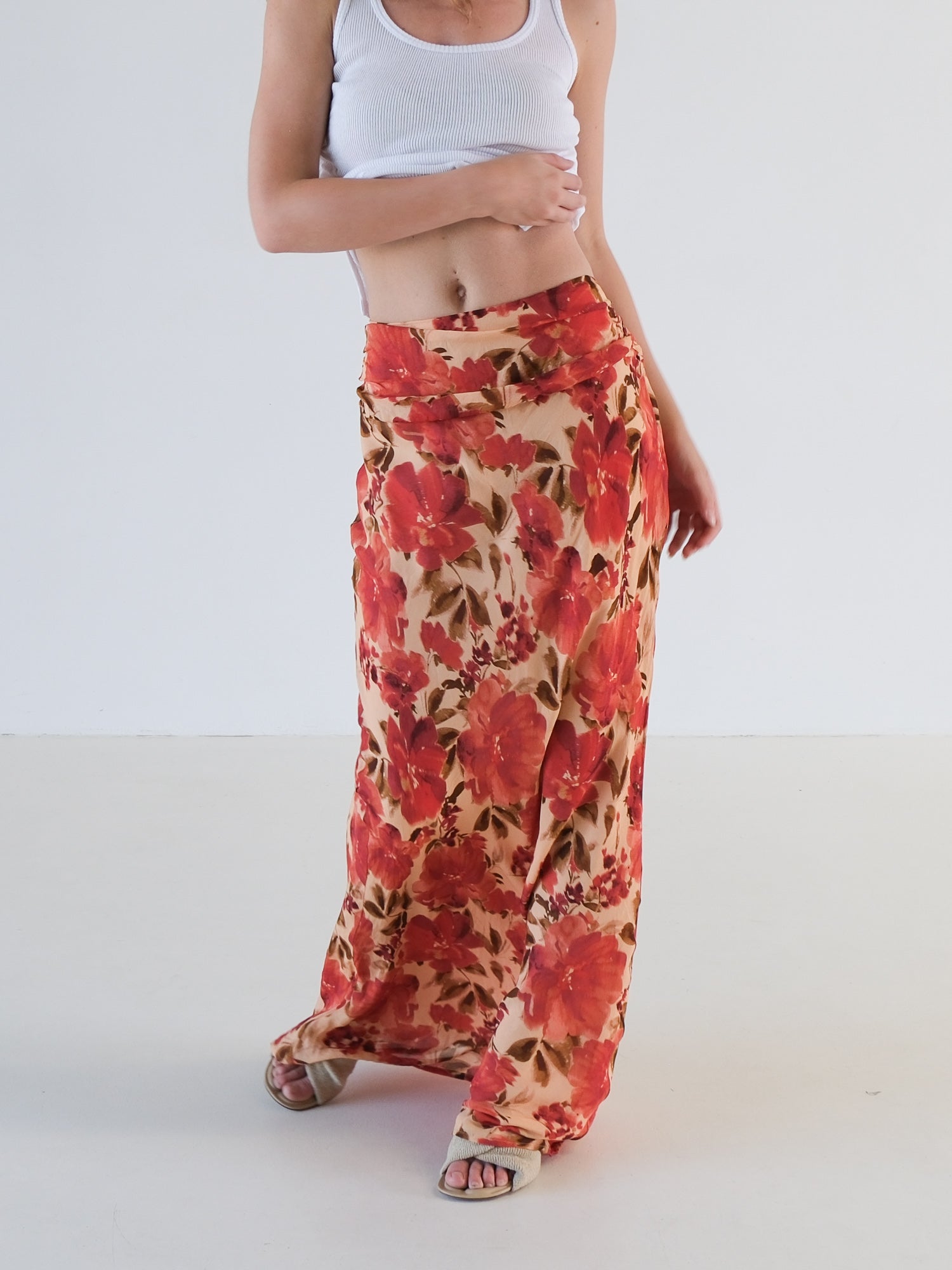 'Lucia' Floral Maxi Skirt, Size AU 12