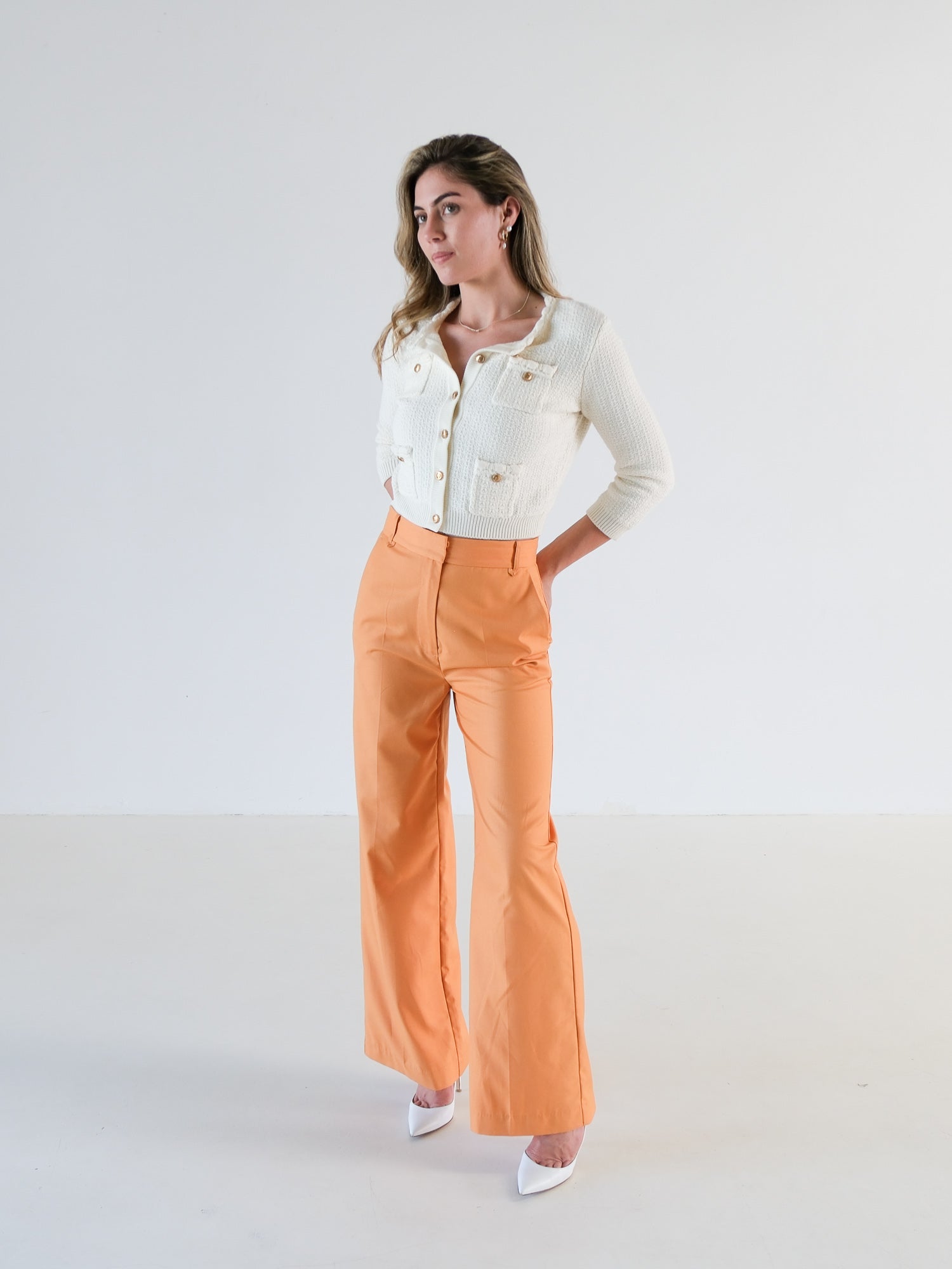 Multi-Pocket Knit Cardigan, Size IT 42 | AU 10