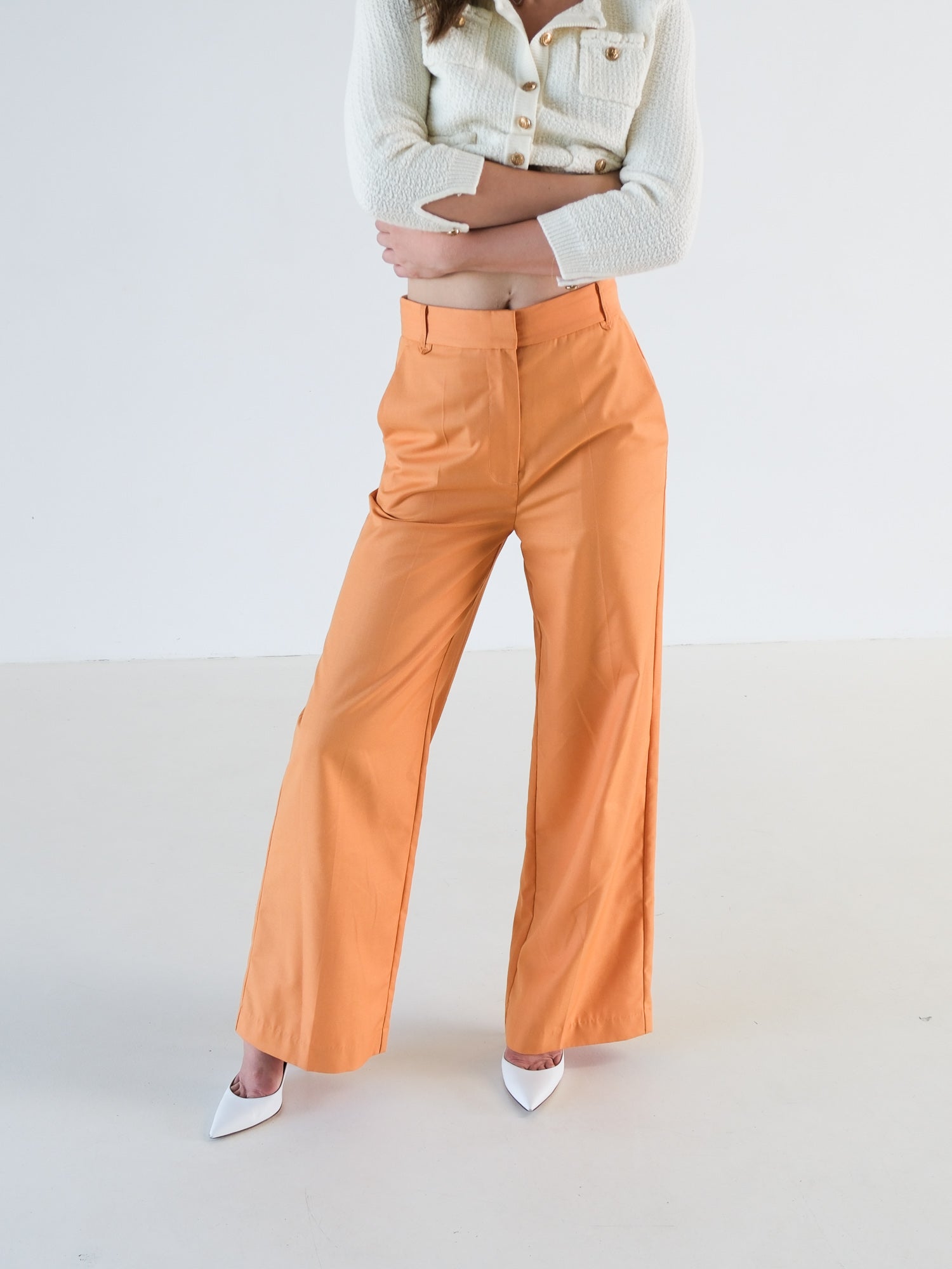 'Wren' Wide Leg Tailored Pants, Size AU 6