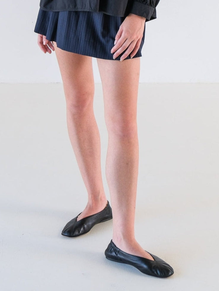 Black Acne Studios 'Oddry' Leather Ballet Flats, Size 39
