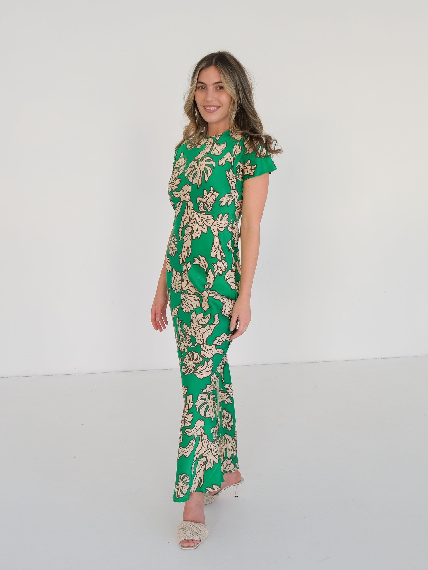'Gigi' Silk Maxi Dress, Size AU 8