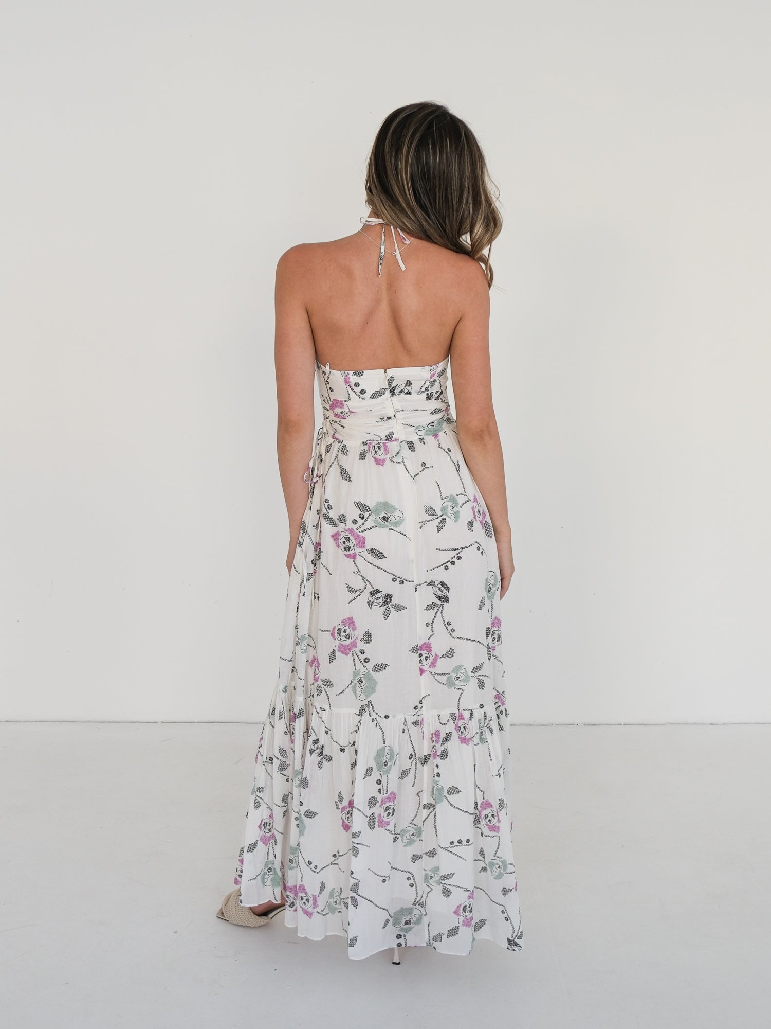 'Giana' Cotton Voile Maxi Dress, Size AU 10