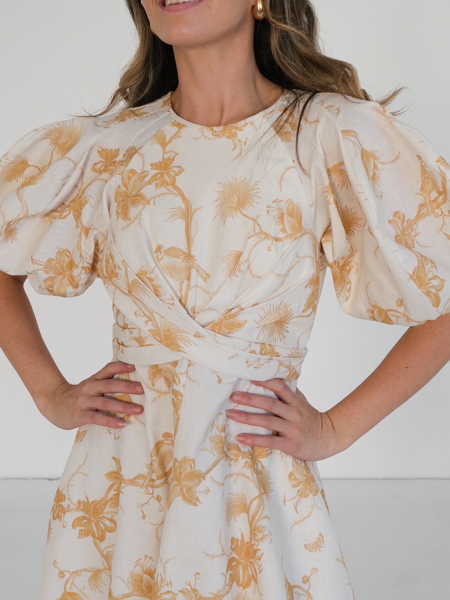 'Keira Floral' Wrap Mini Dress, Size 1 | AU 8