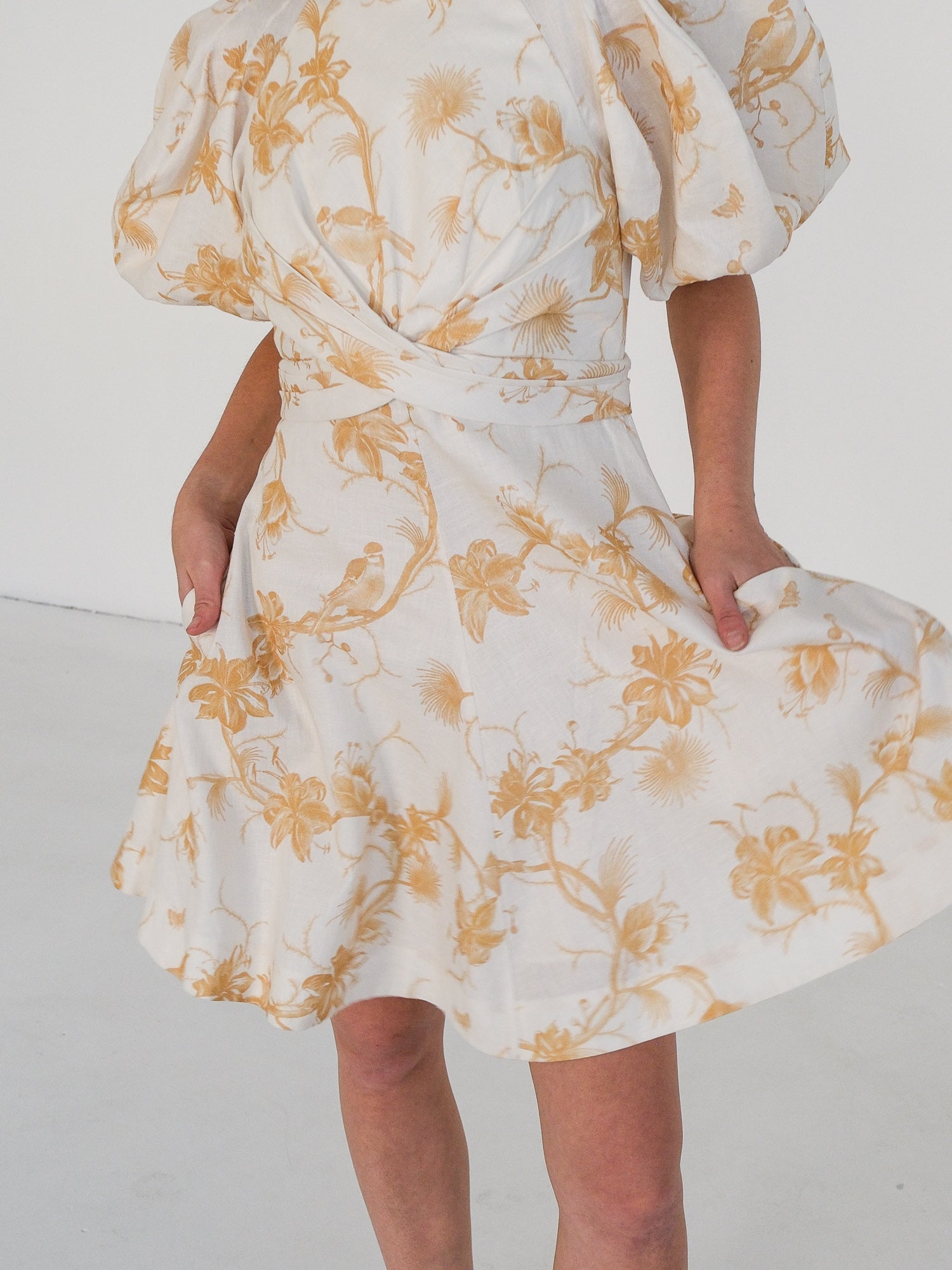 'Keira Floral' Wrap Mini Dress, Size 1 | AU 8