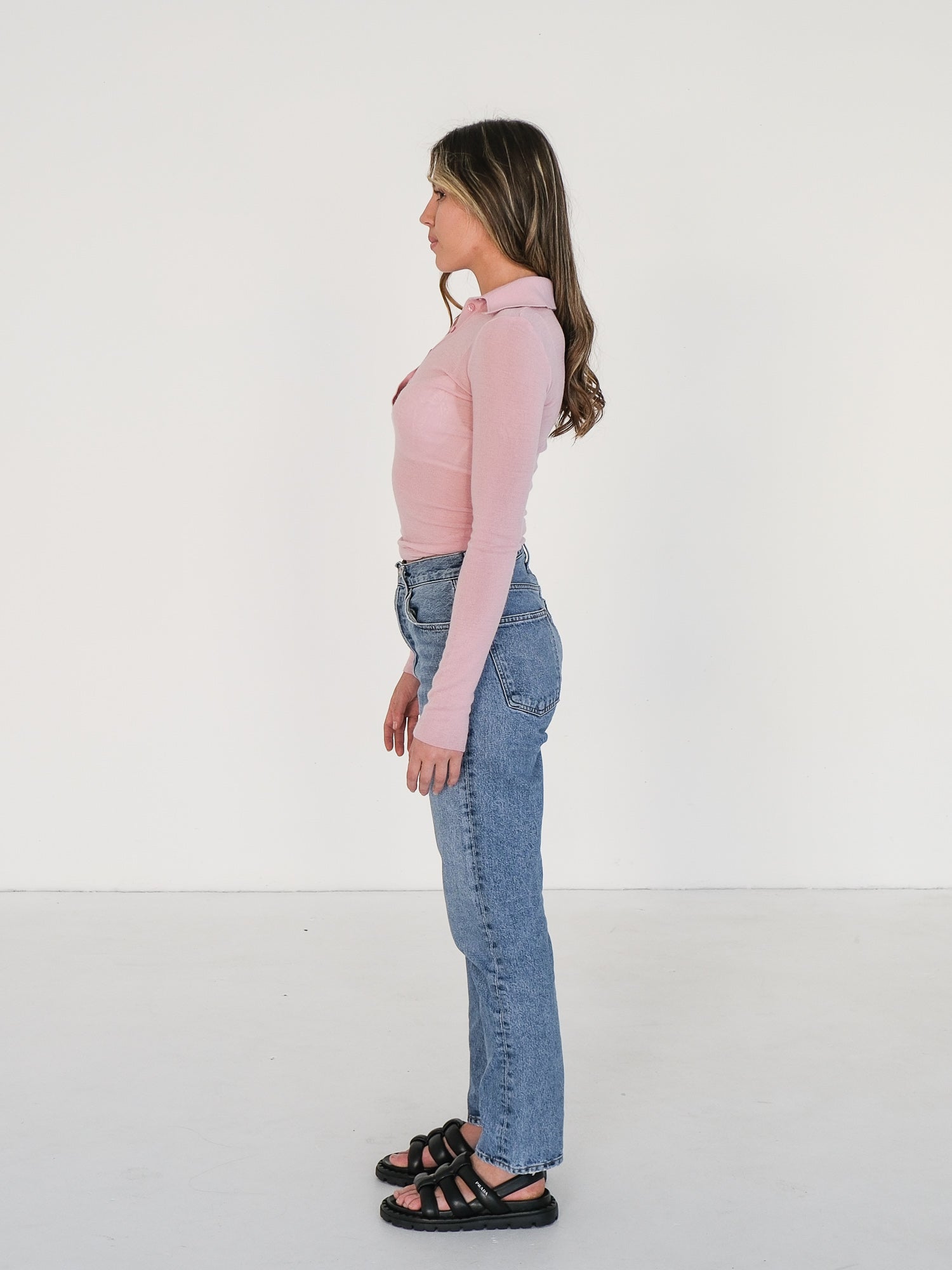 '90's Pinch Waist' High Rise Straight Jeans, Size 24 | AU 6