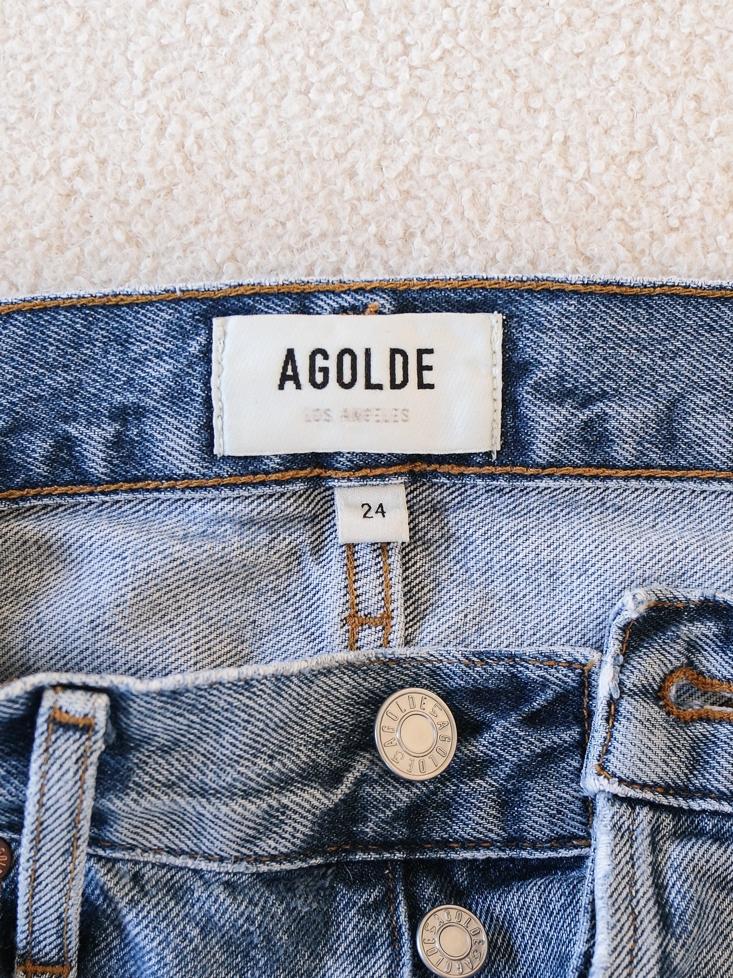 '90's Pinch Waist' High Rise Straight Jeans, Size 24 | AU 6