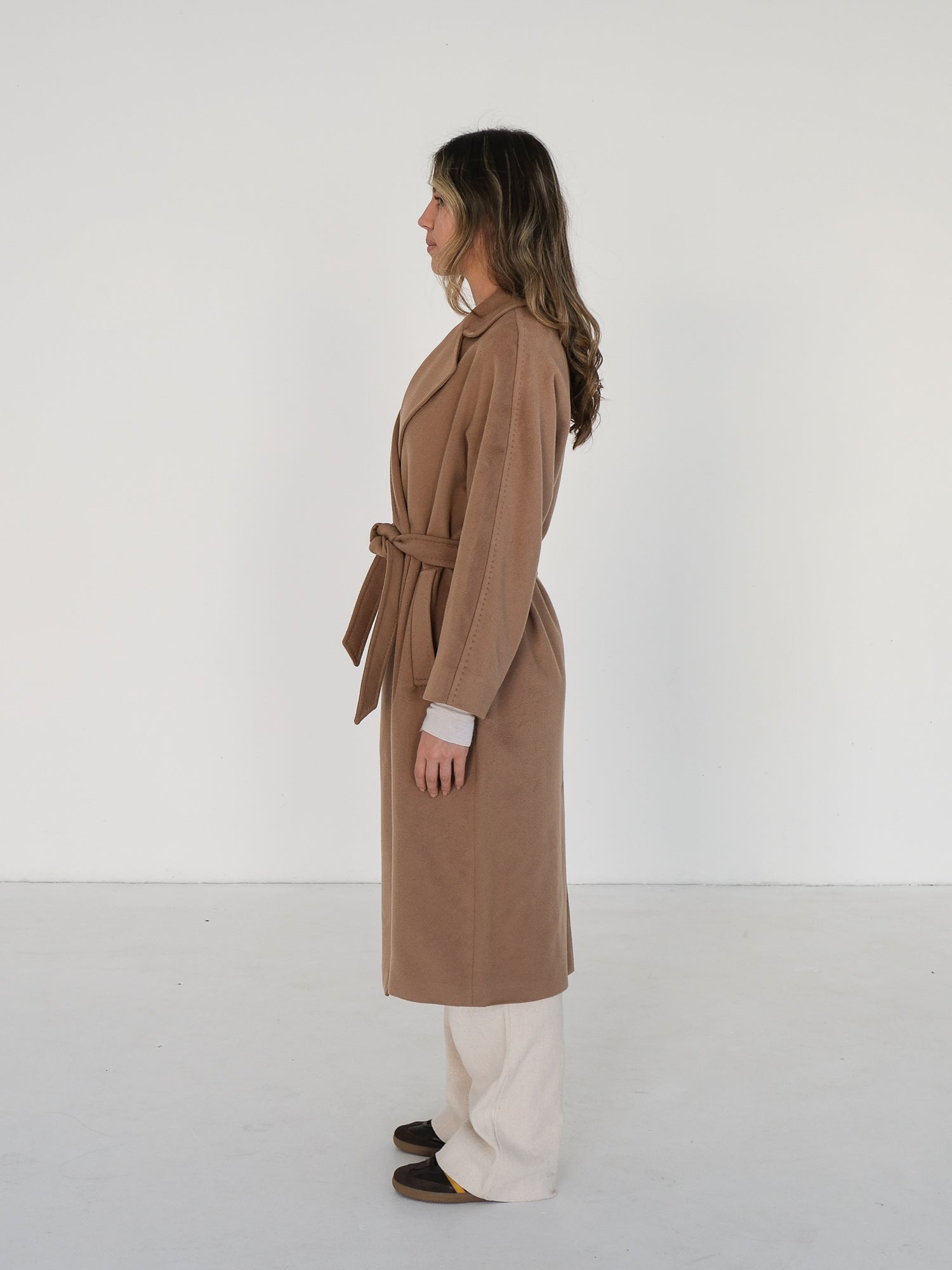 'Resina' Brushed Virgin Wool Coat, Size AU 10