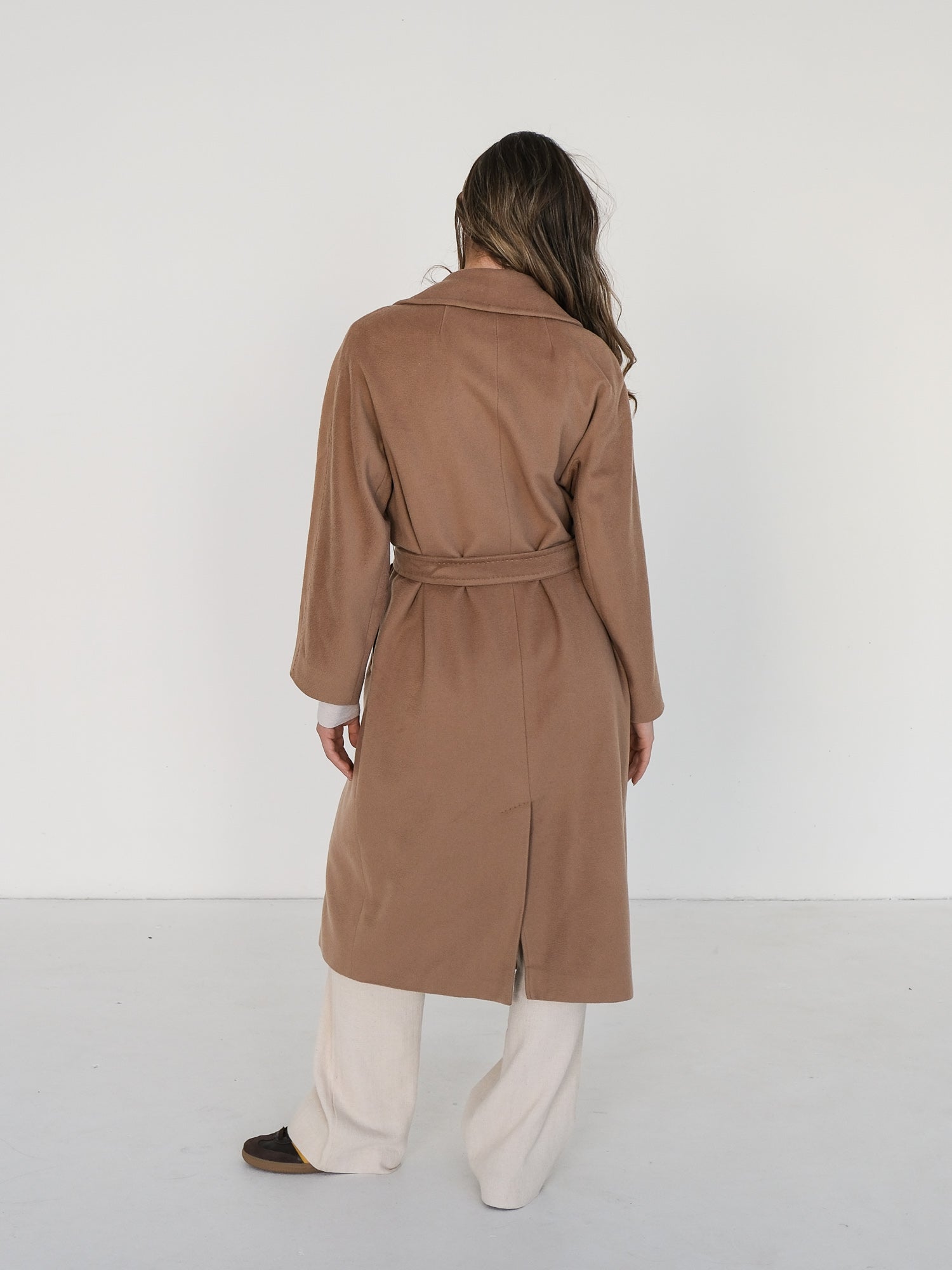 'Resina' Brushed Virgin Wool Coat, Size AU 10