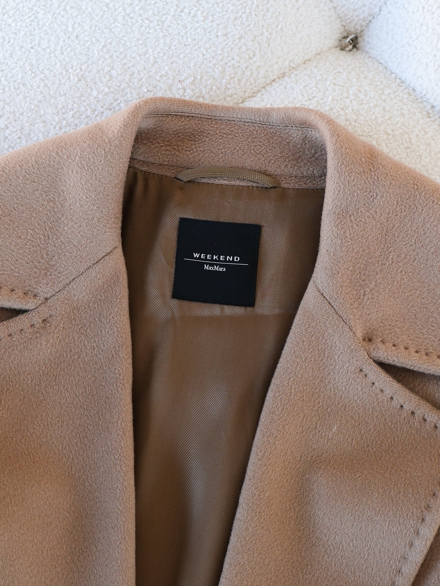 'Resina' Brushed Virgin Wool Coat, Size AU 10
