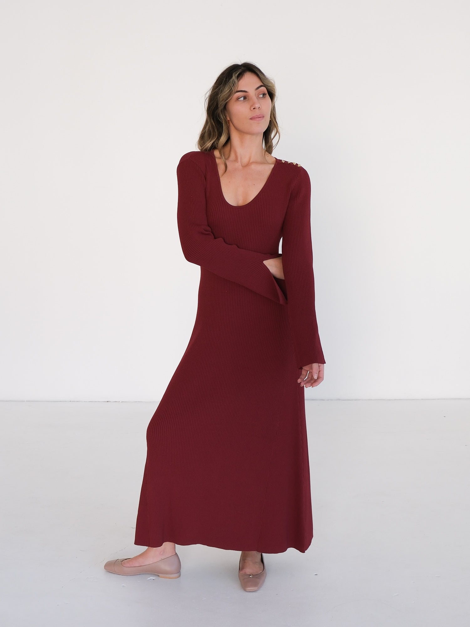 'Zeitgeist' Knit Midi Dress, Size AU 12