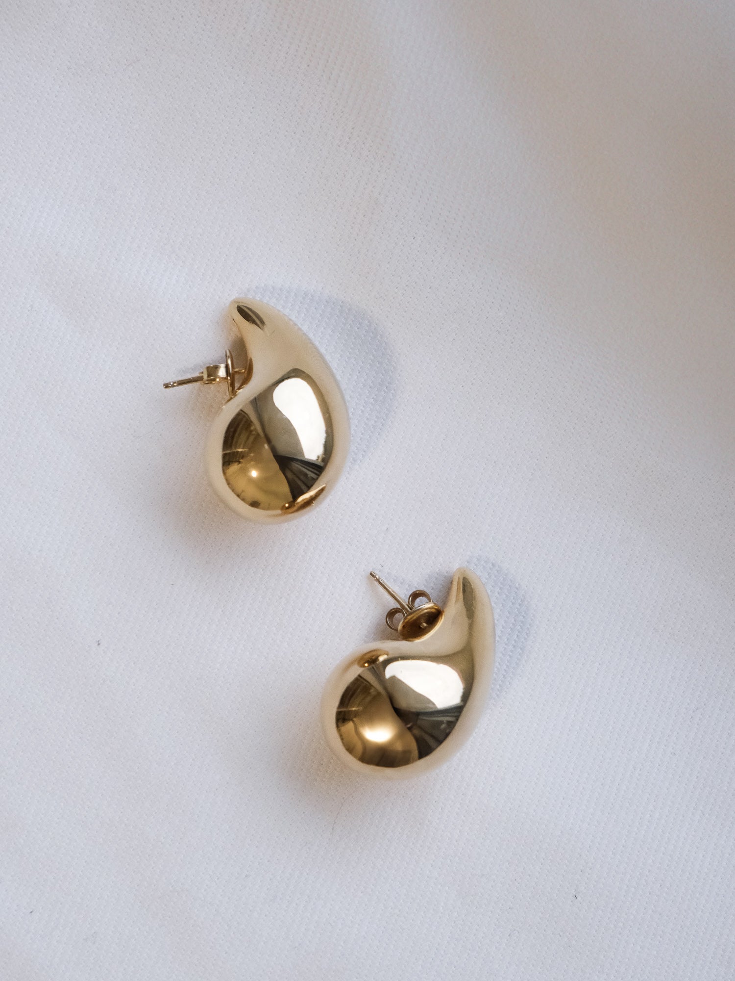 Small Yellow Gold Drop Earrings