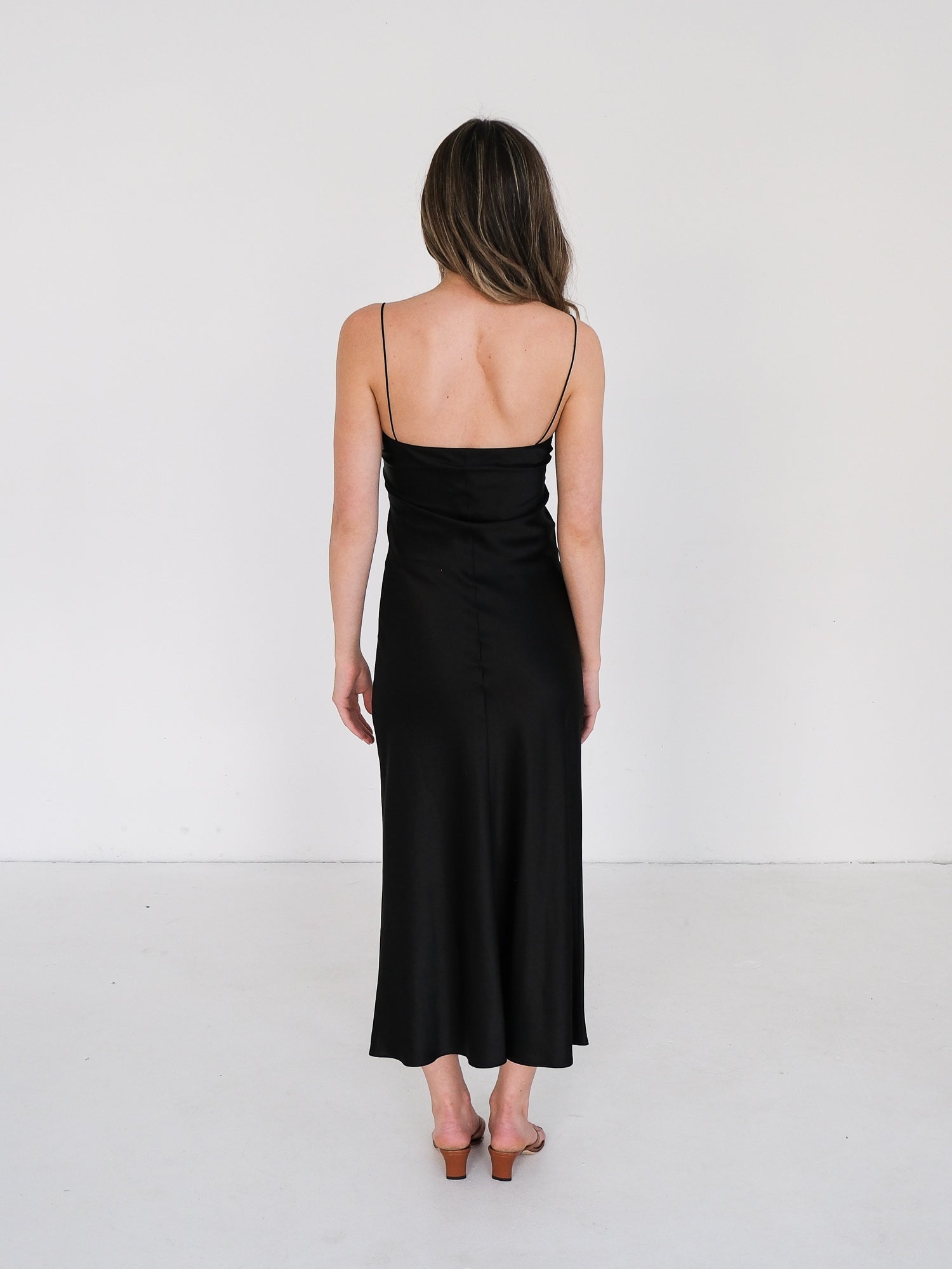 'The Carolyn' Silk Slip Midi Dress, Size 2 | AU 8