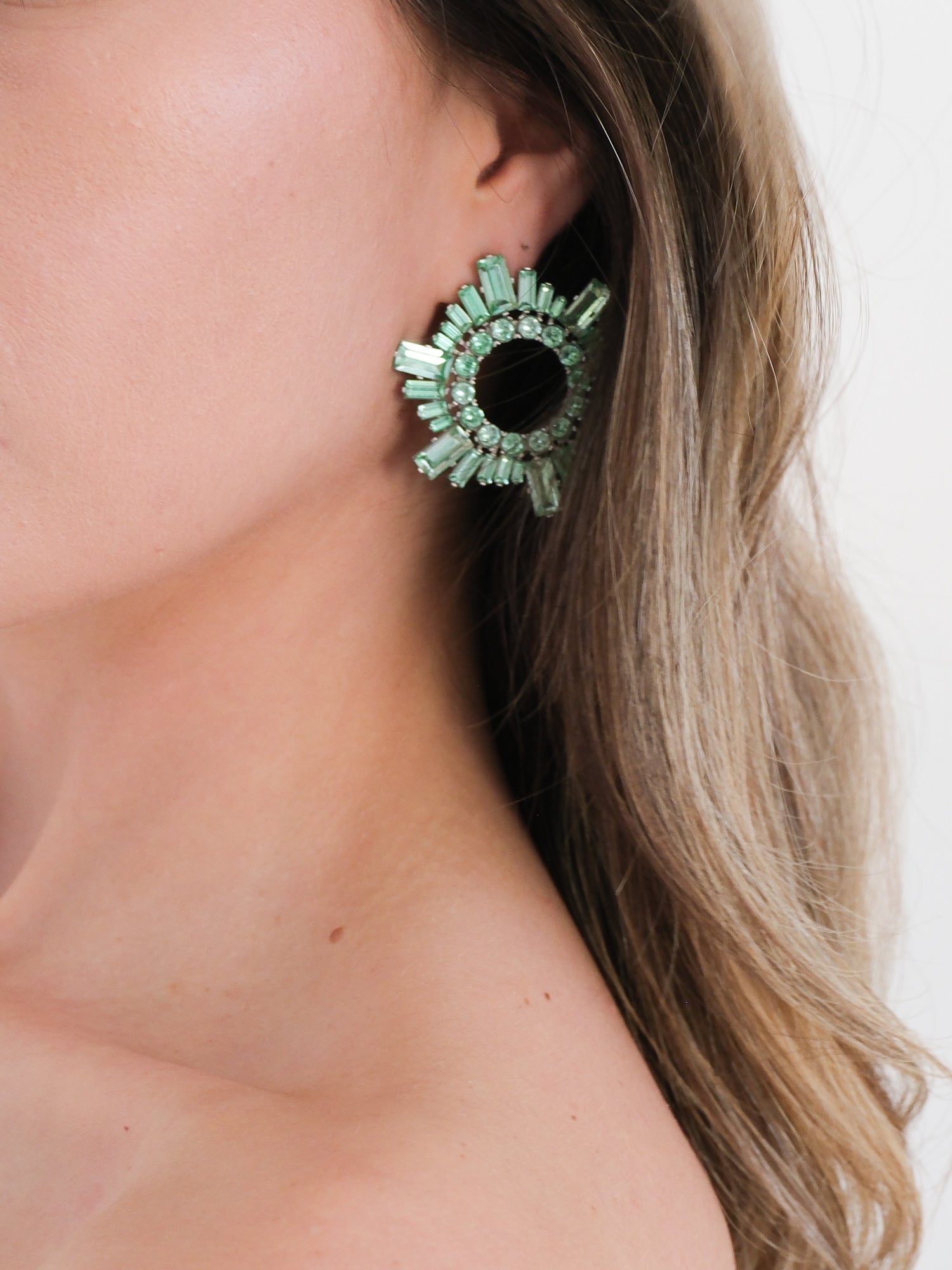 'Begum' Mini Crystal Stud Earrings