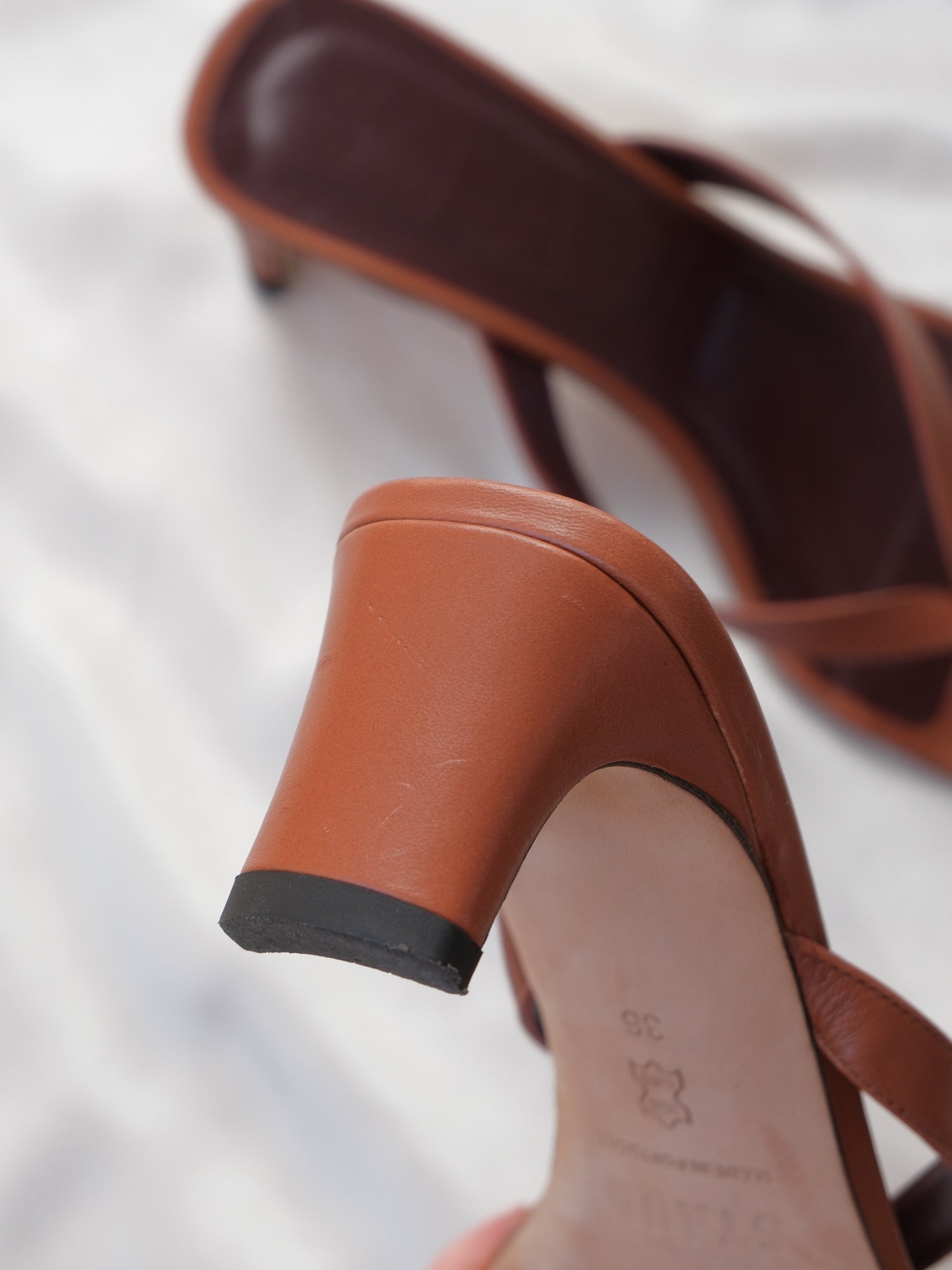 'Audrey' Leather Sandals, Size 36