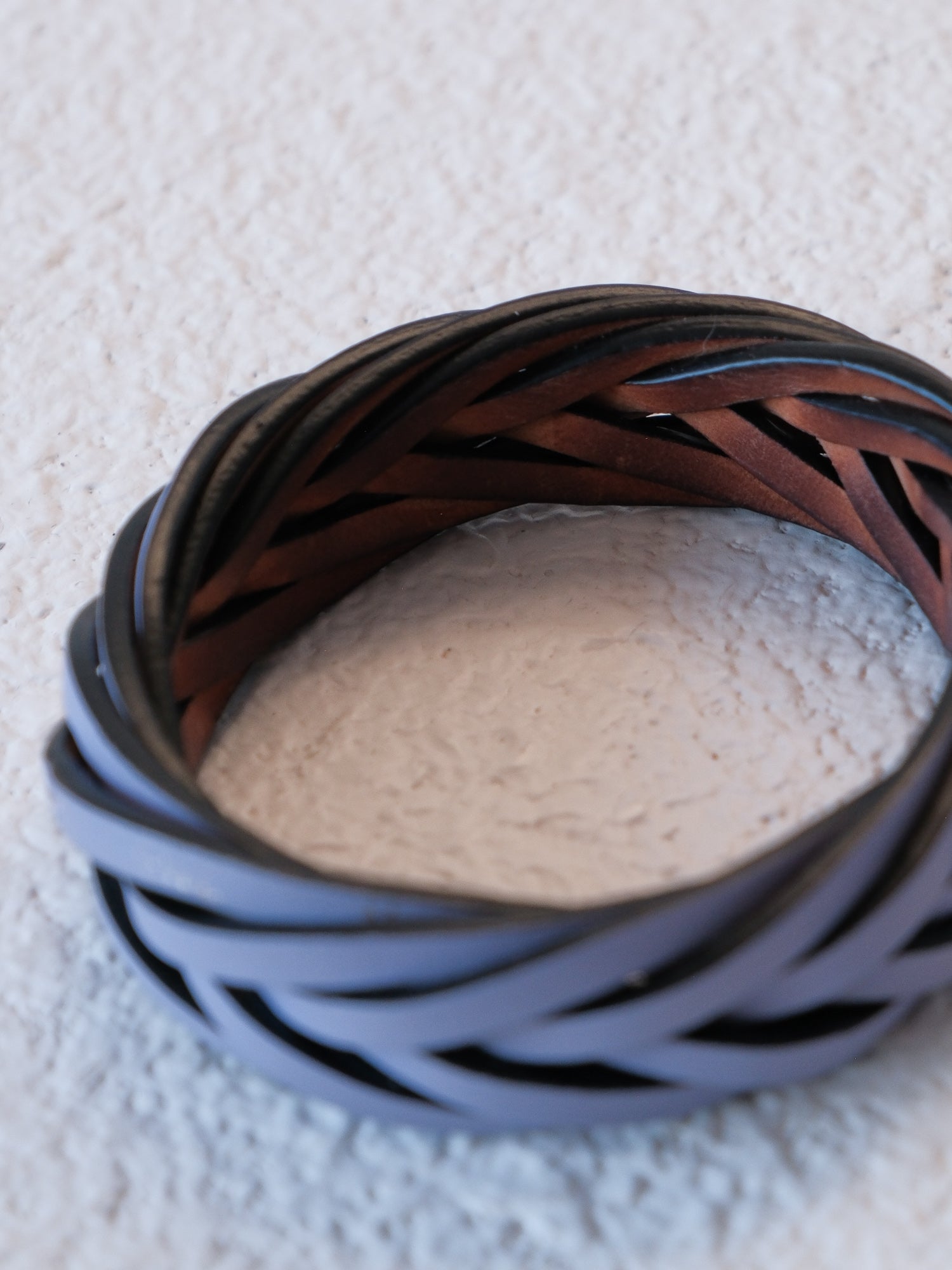 'Paula’s Ibiza' Braided Logo-Embossed Leather Bangle