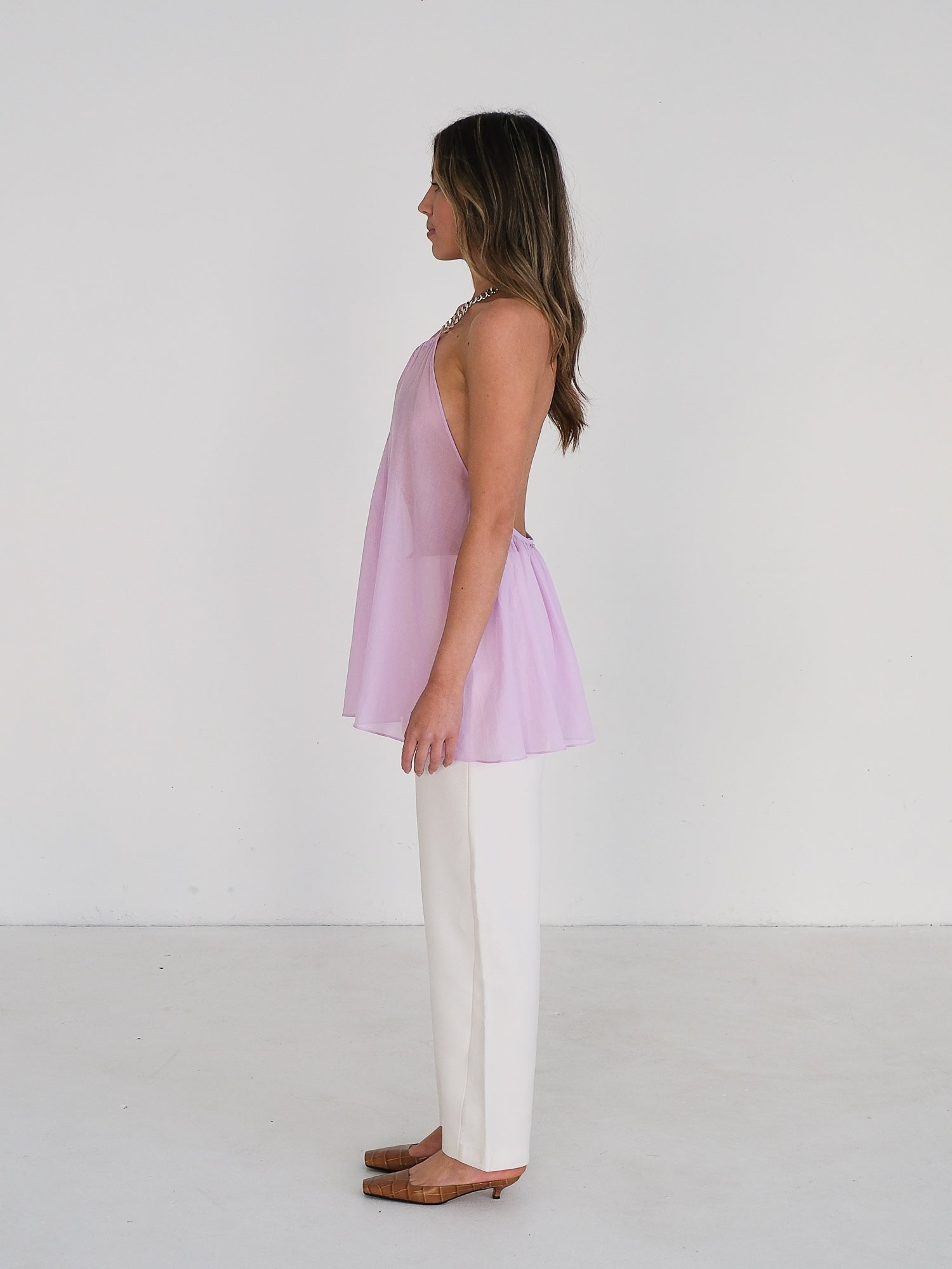 'Novara' Barrel-Leg Trousers, Size S | AU 8